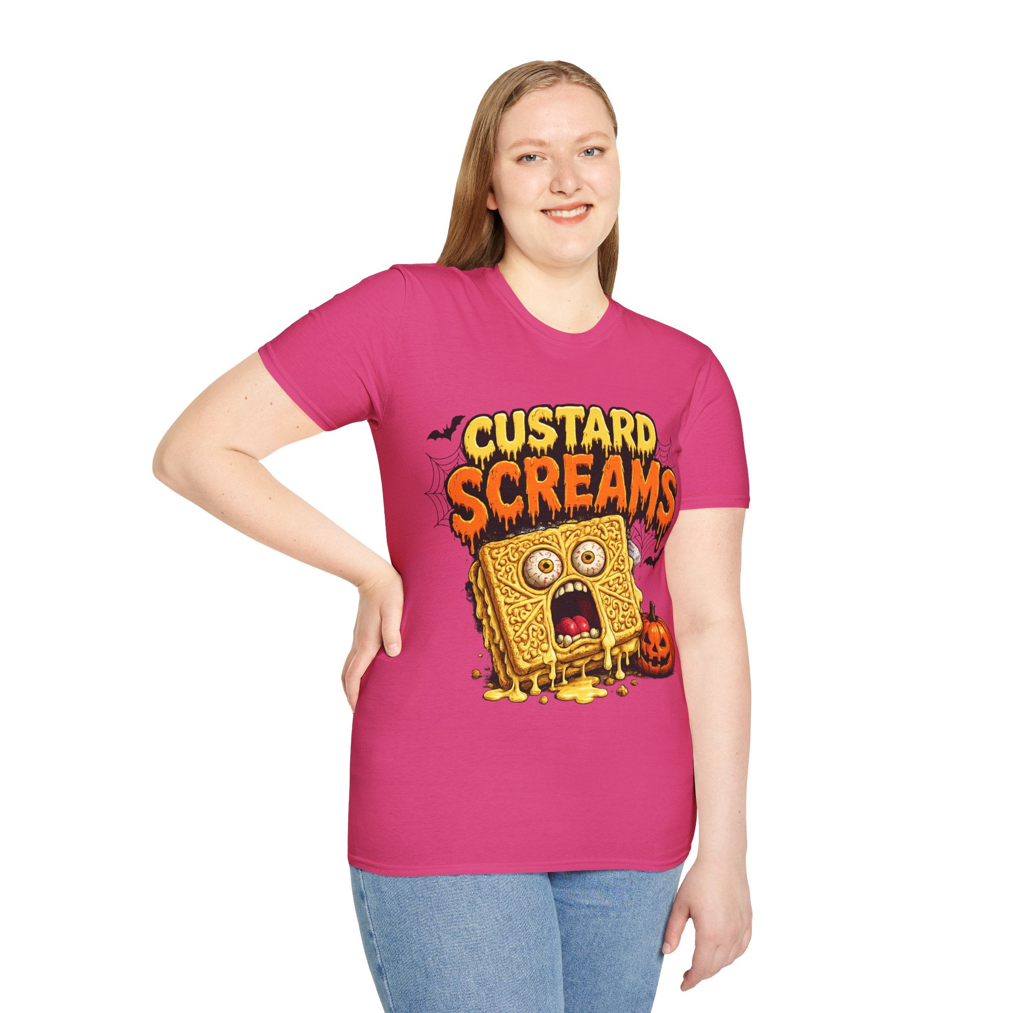 Custard Screams Halloween T-Shirt — Spooky Dessert Graphic Tee
