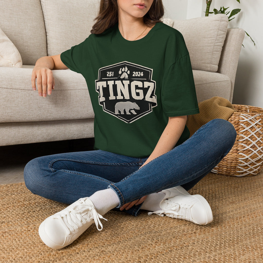 Bear Tingz Logo T‑Shirt — Retro Paw Emblem Tee
