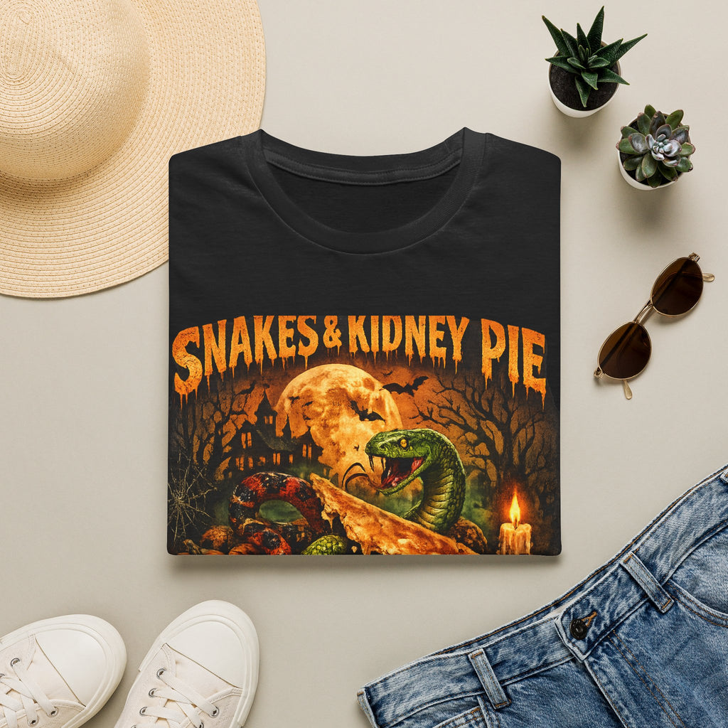 Snakes & Kidney Pie Tee — Spooky Retro Halloween Graphic T-Shirt