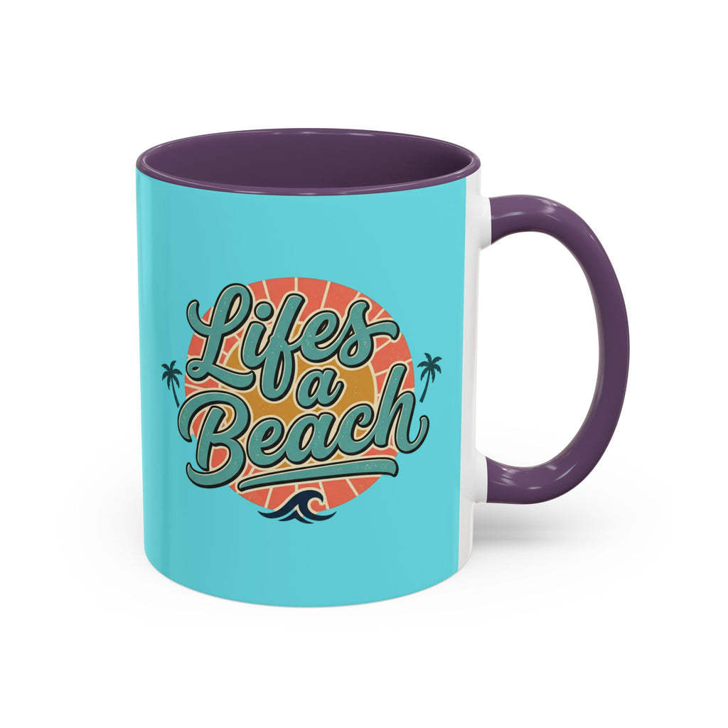 Life's a Beach Coffee Mug — Retro Beach Vibes 11/15oz Accent Mug