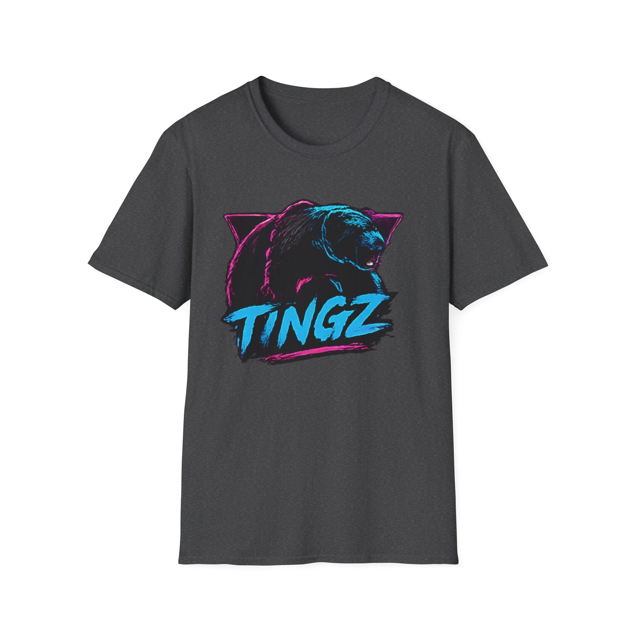 Bear TINGZ Graphic T-Shirt —  Retro Neon Crew Tee