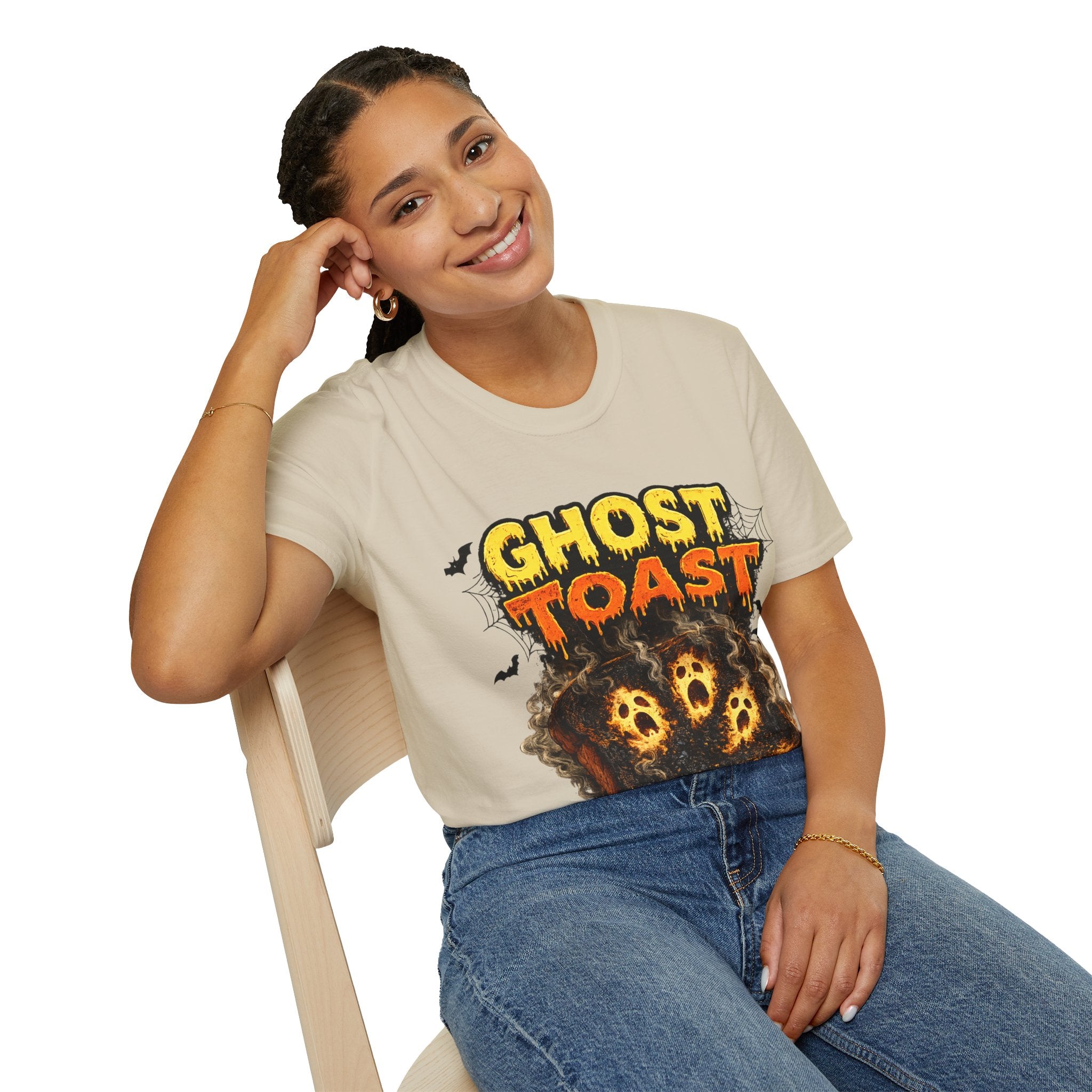 Ghost Toast Halloween T-Shirt — Spooky Haunted Breakfast Graphic Tee