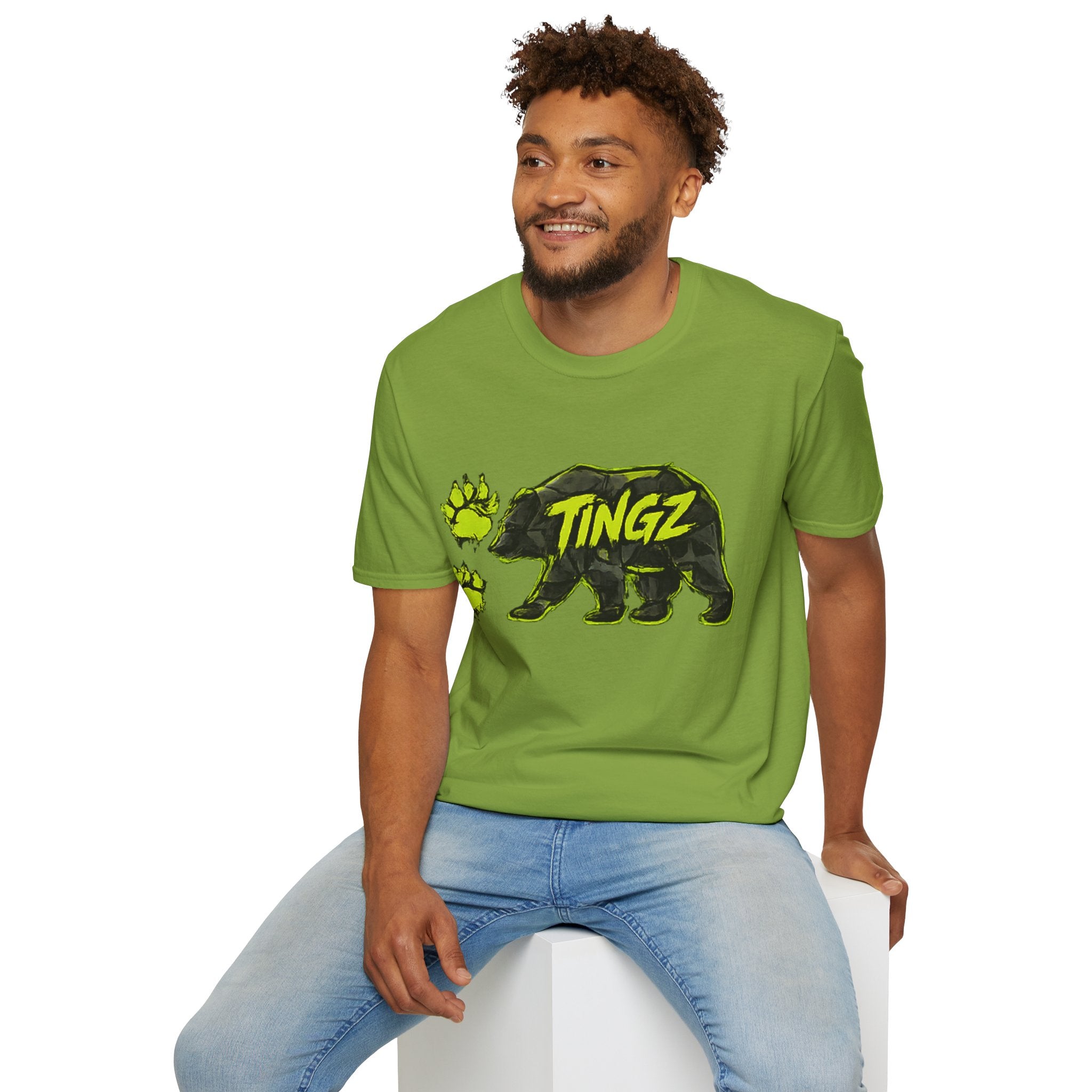 Bear TINGZ Paw Graphic T-Shirt —  Neon Logo