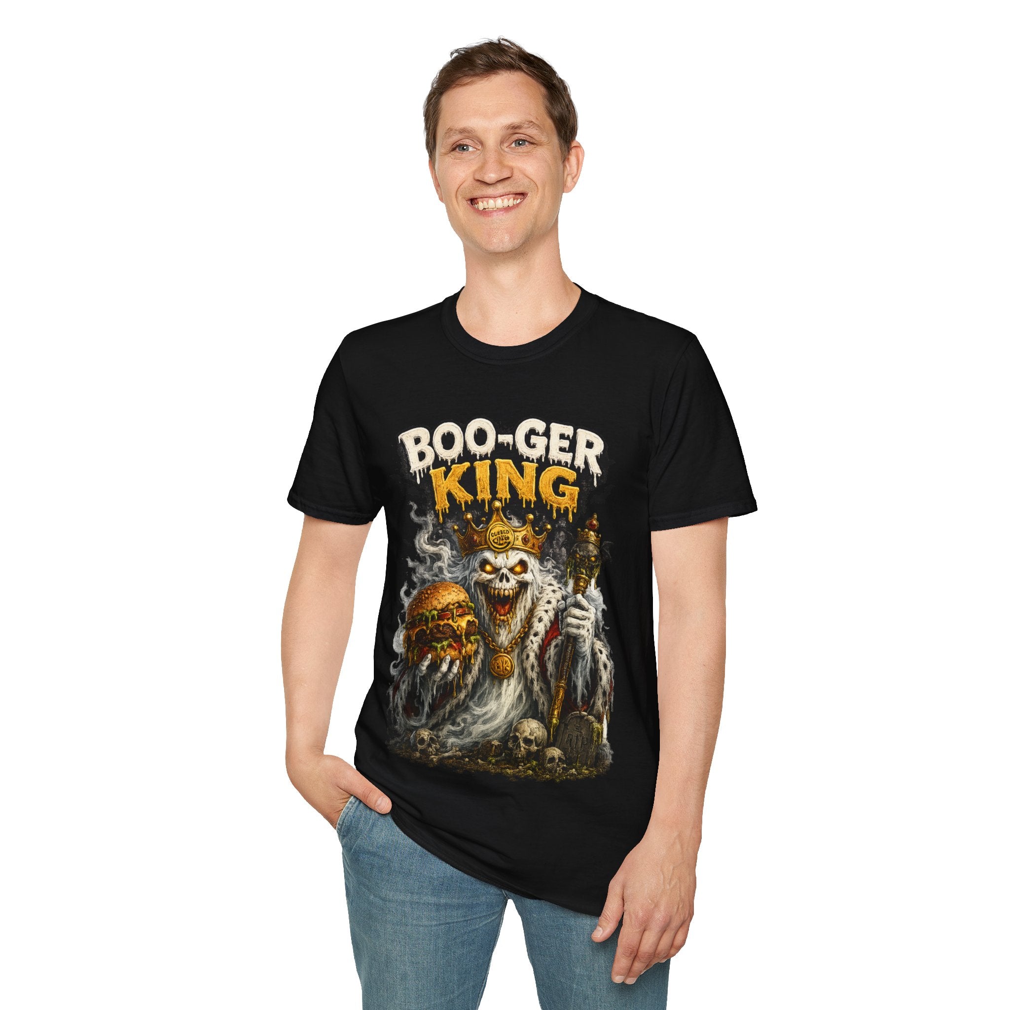 Boo-ger King Halloween T-Shirt — Spooky Skull King Graphic Tee