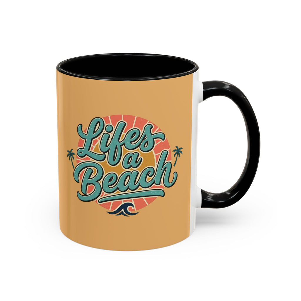 Life's a Beach Coffee Mug — Retro Beach Vibes 11/15oz Accent Mug