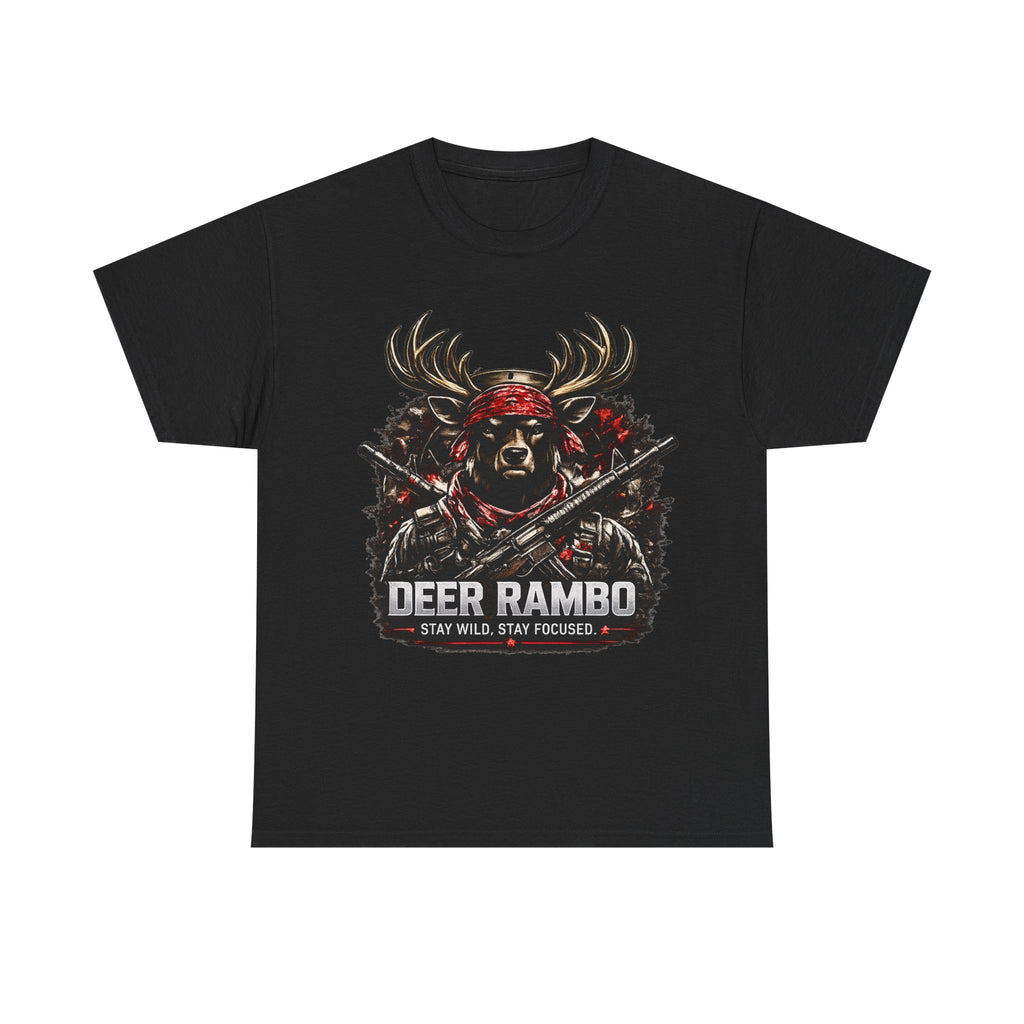 Deer Rambo Graphic Tee — Hunting Deer Rambo T-Shirt