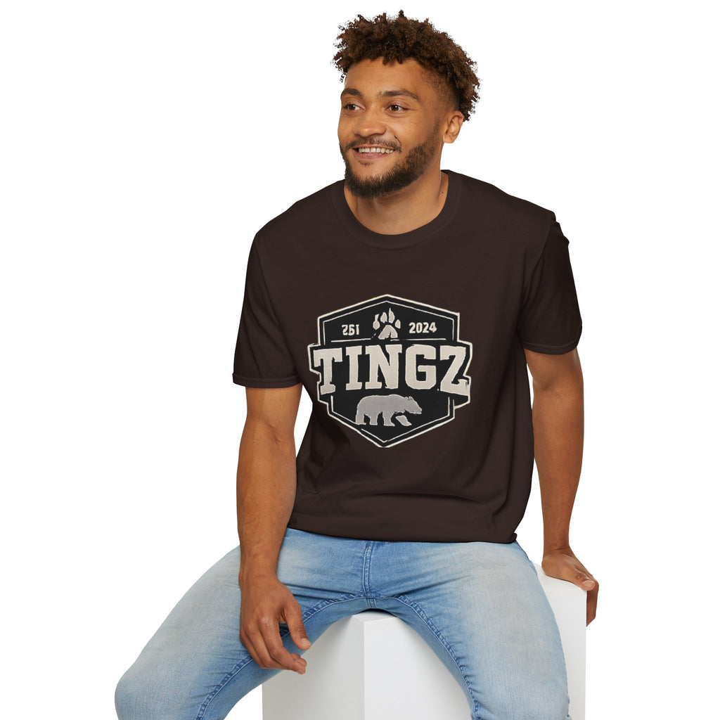 Bear Tingz Logo T‑Shirt — Retro Paw Emblem Tee
