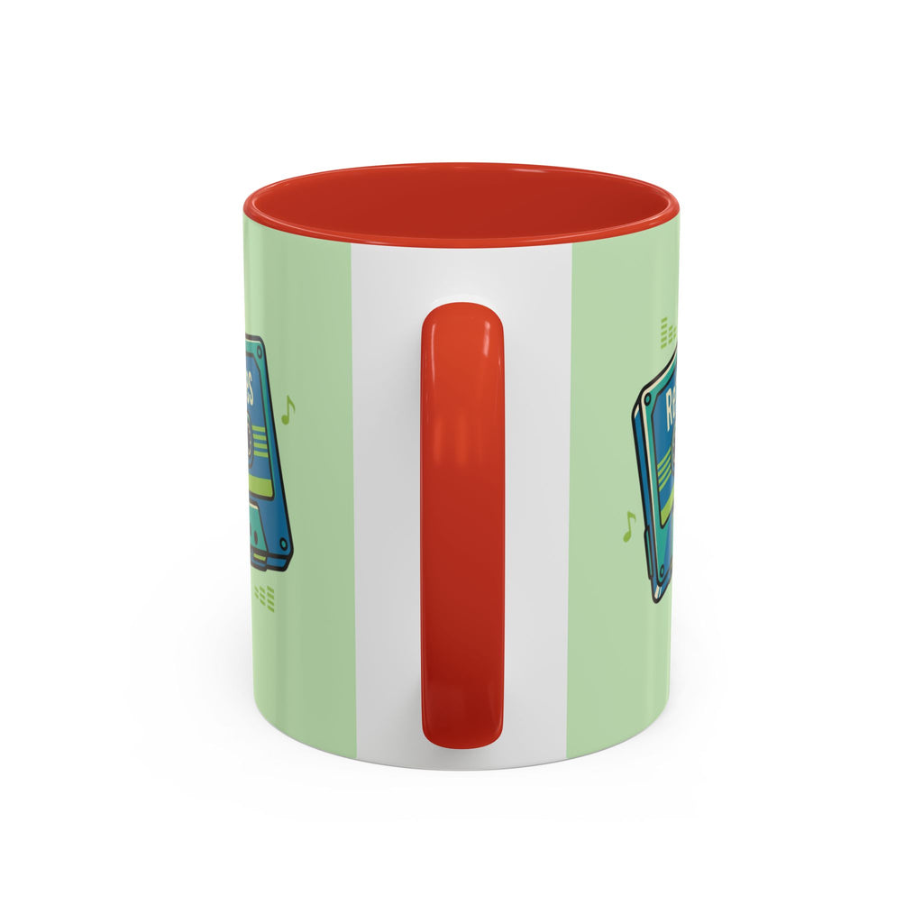 Retro Tunes Accent Coffee Mug — Cassette Tape Music Lovers Gift (11/15oz)