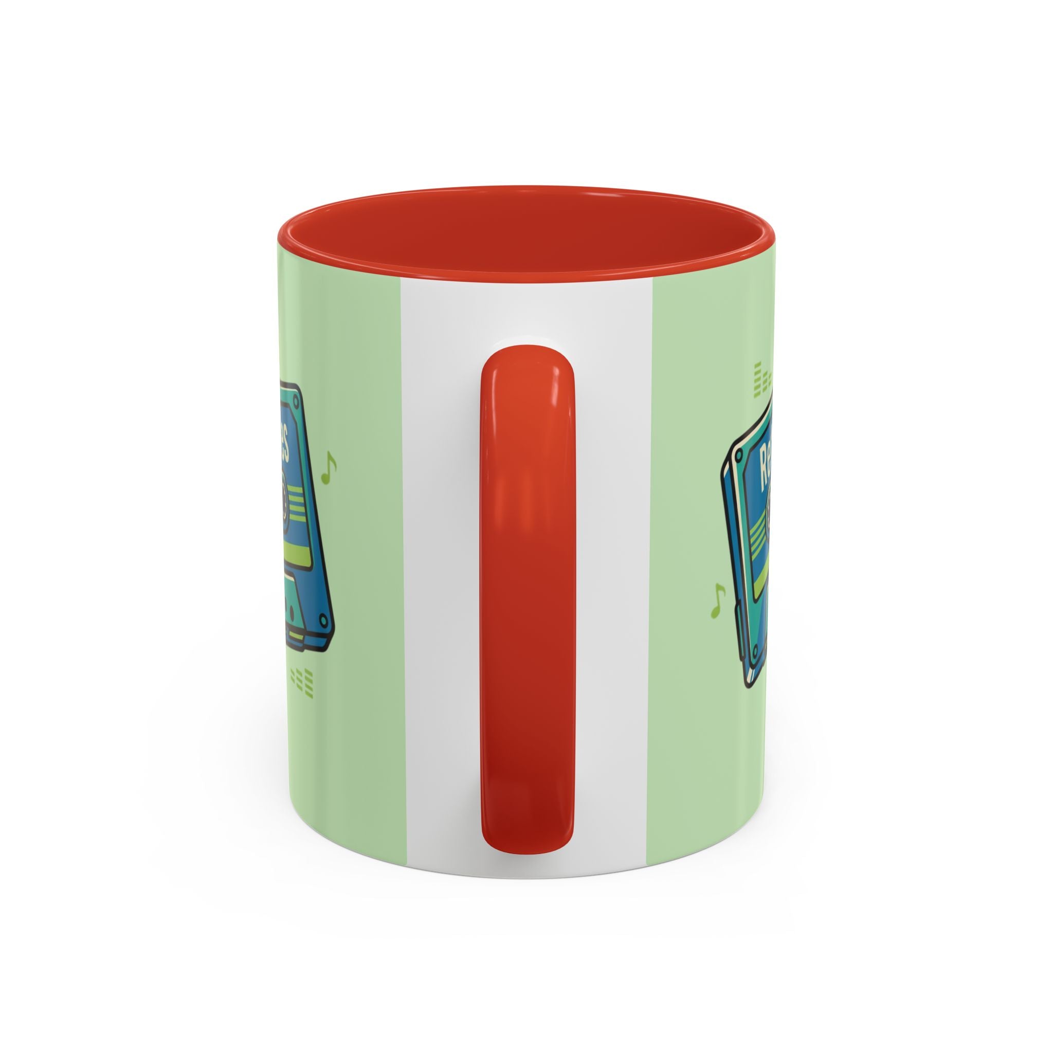 Retro Tunes Accent Coffee Mug — Cassette Tape Music Lovers Gift (11/15oz)