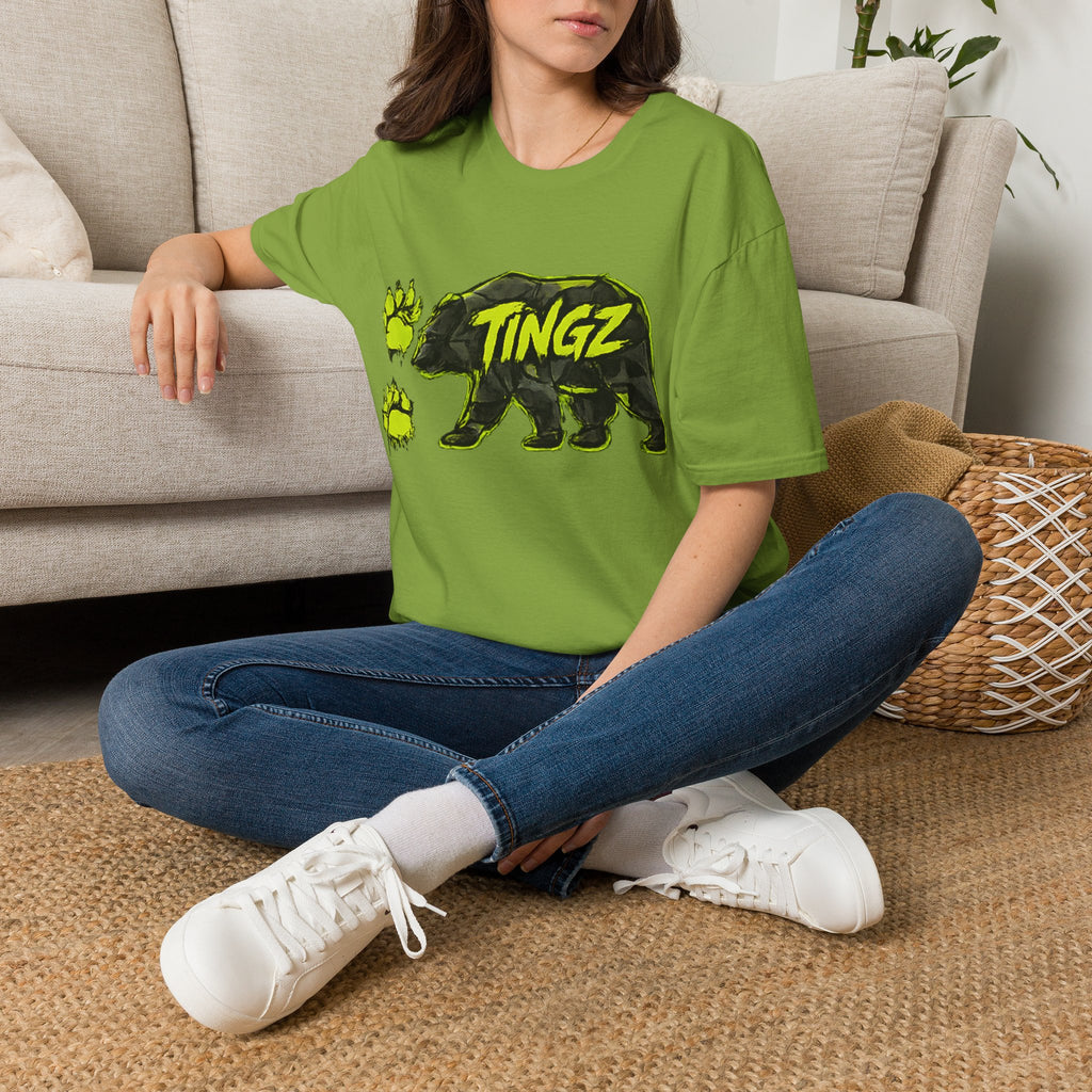 Bear TINGZ Paw Graphic T-Shirt —  Neon Logo