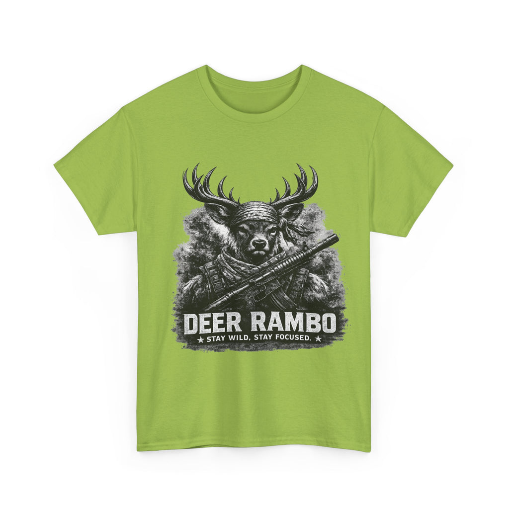 Deer Rambo Skull T-Shirt | Hunter Gift | Woodland Deer Shirt | Rustic Outdoor Tee | Unisex Shirt