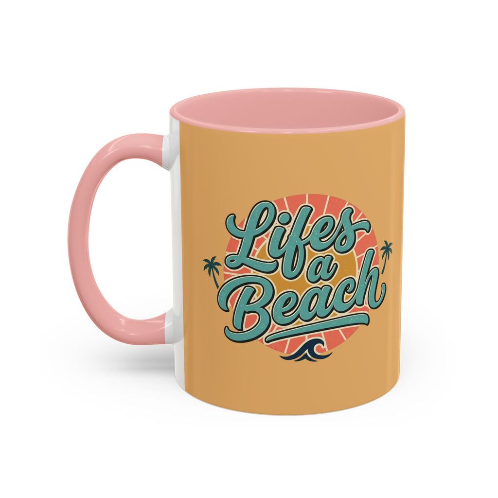 Life's a Beach Coffee Mug — Retro Beach Vibes 11/15oz Accent Mug