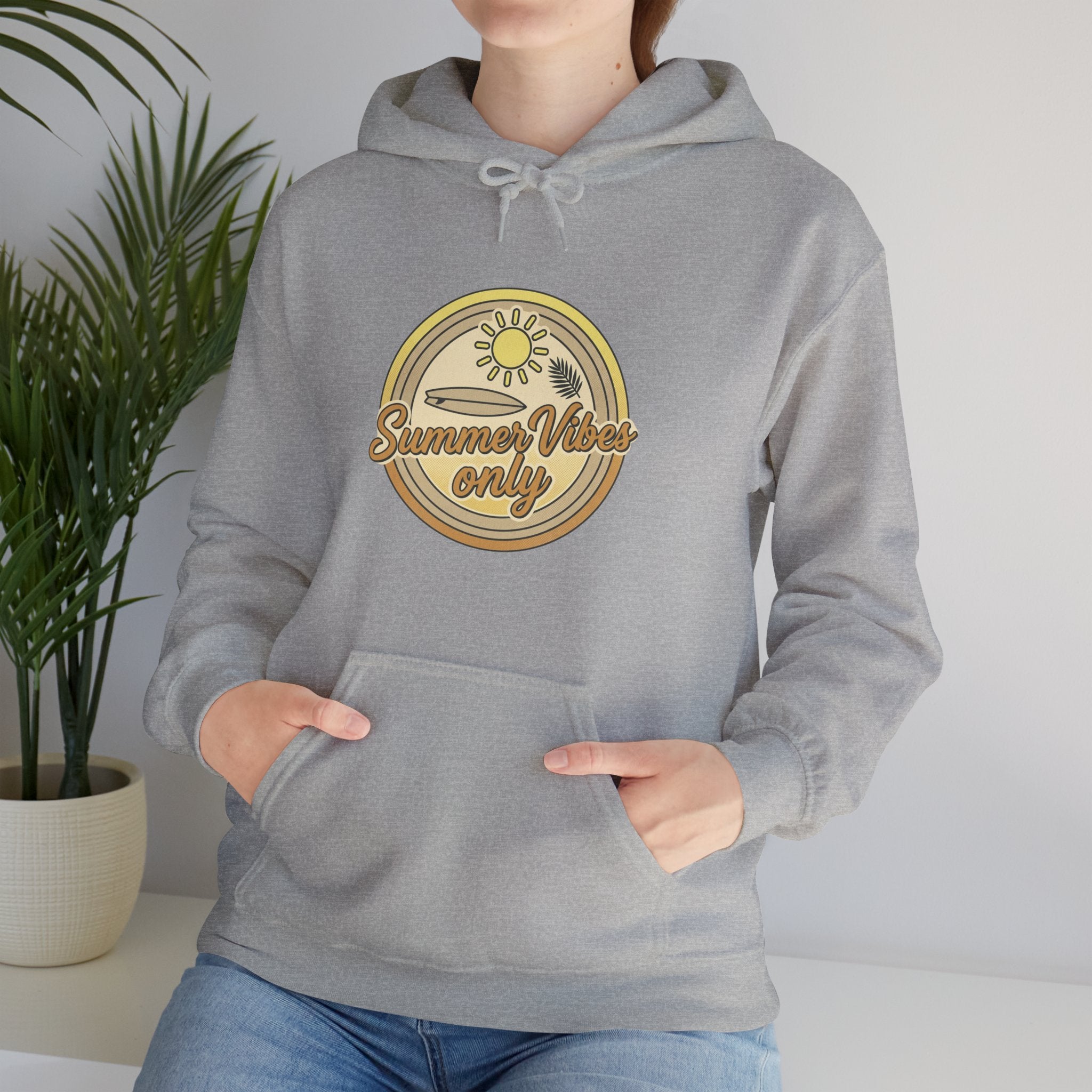 Retro Daisy “Summer Vibes Only” Hoodie — Vintage Floral Cozy Pullover