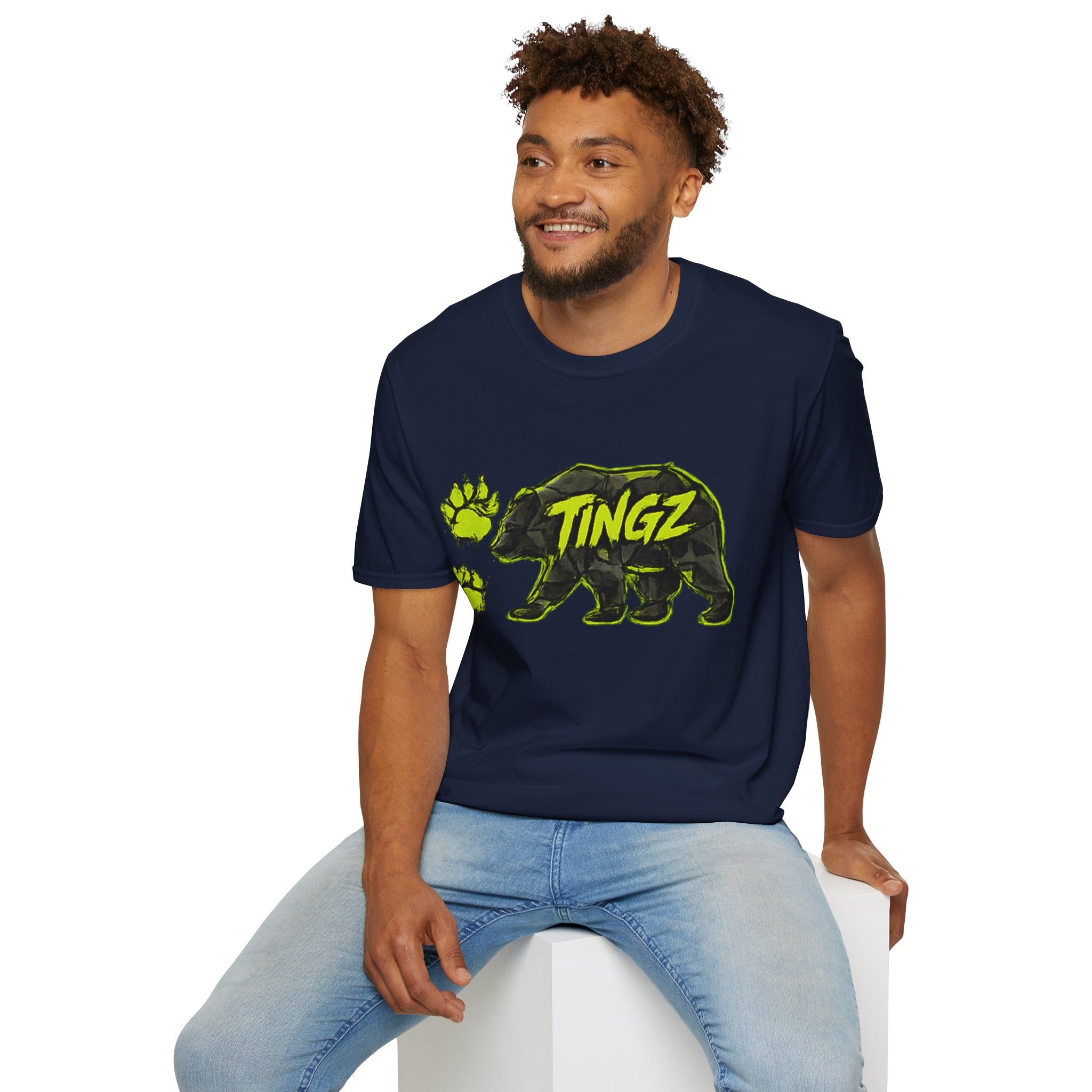 Bear TINGZ Paw Graphic T-Shirt —  Neon Logo