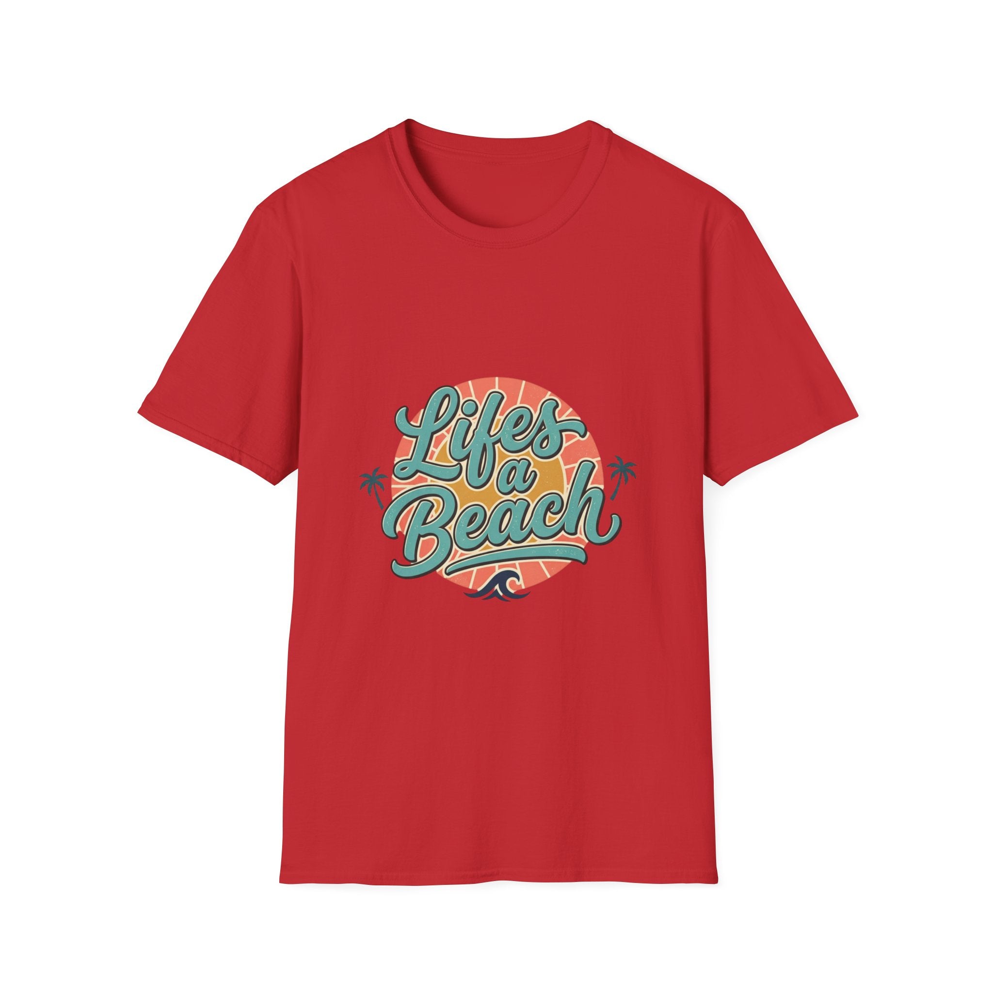 Life's a Beach T-Shirt — Retro Palm Sunset Summer Tee