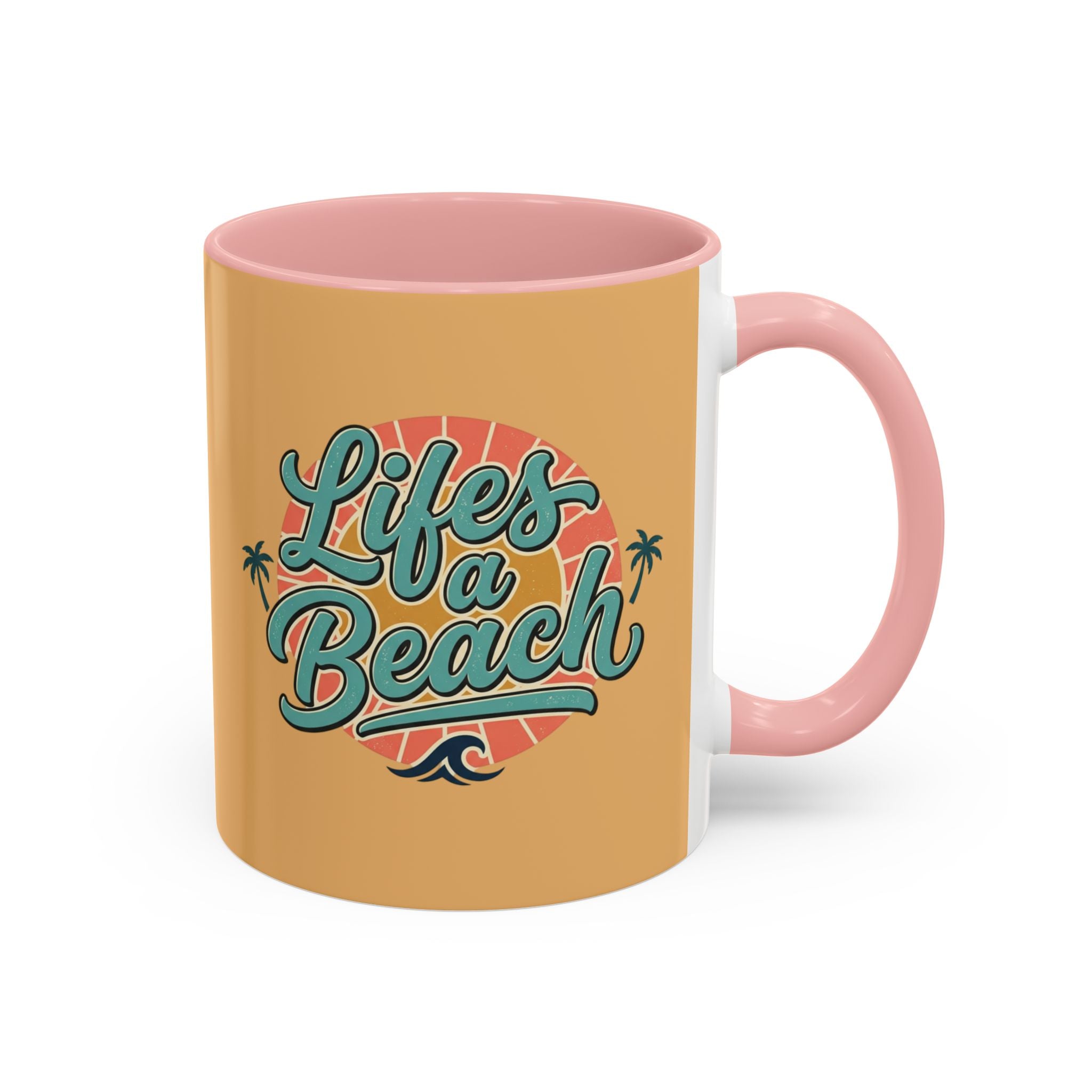 Life's a Beach Coffee Mug — Retro Beach Vibes 11/15oz Accent Mug