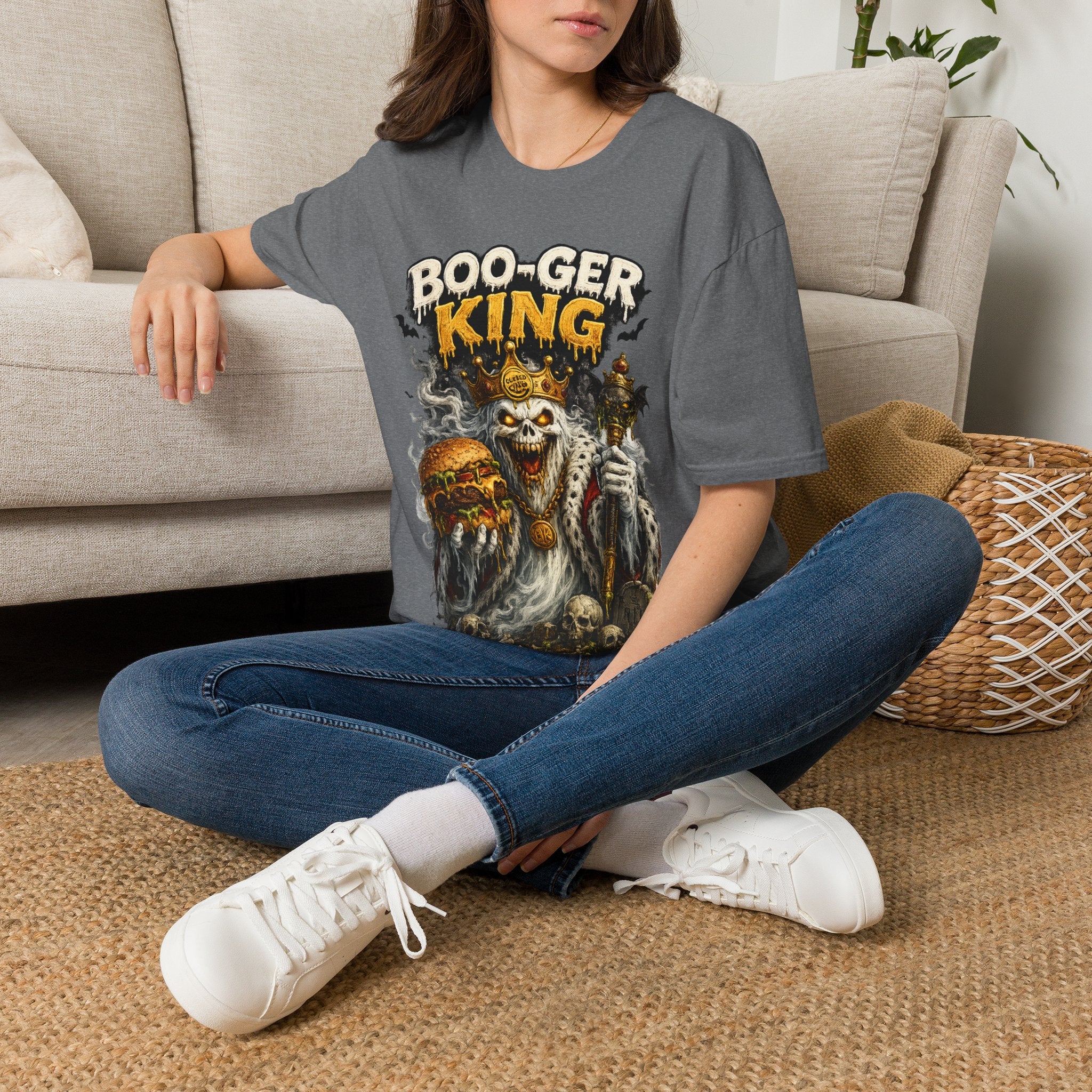 Boo-ger King Halloween T-Shirt — Spooky Skull King Graphic Tee