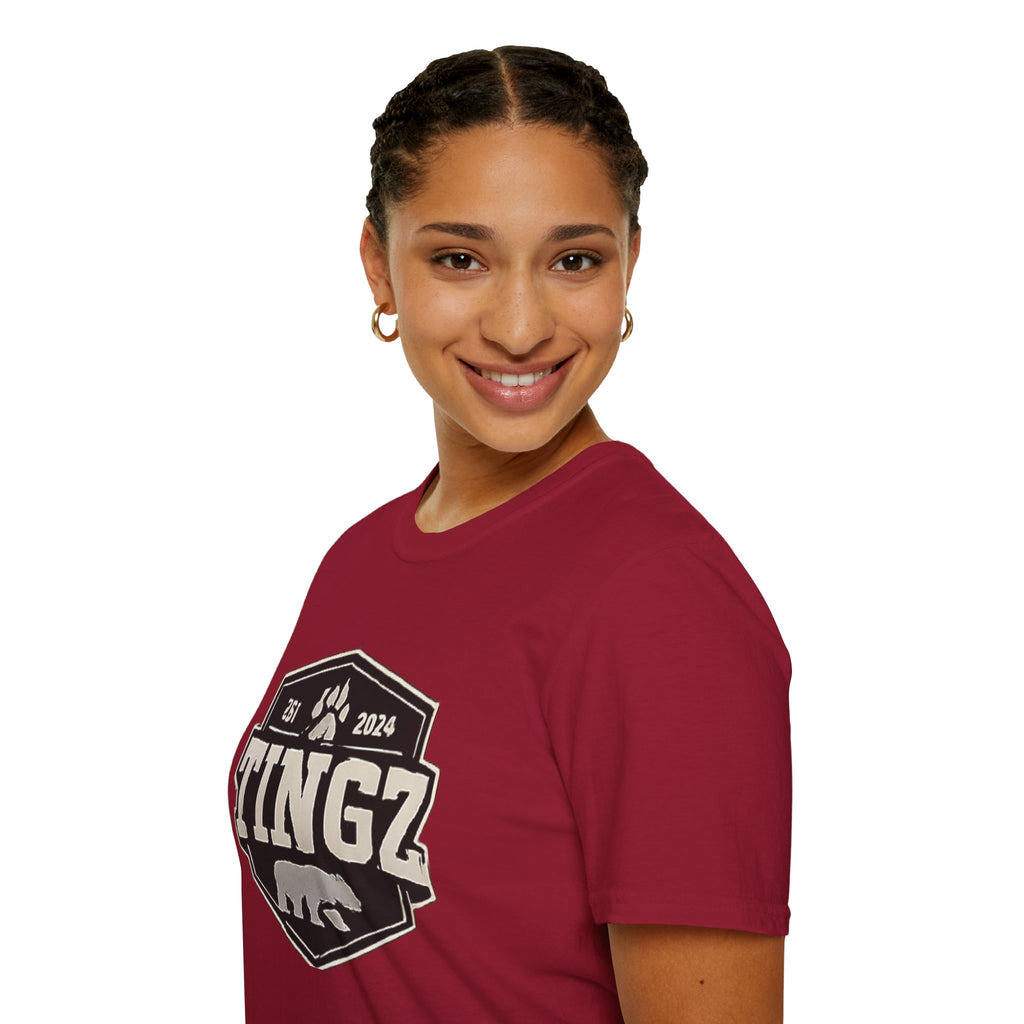 Bear Tingz Logo T‑Shirt — Retro Paw Emblem Tee