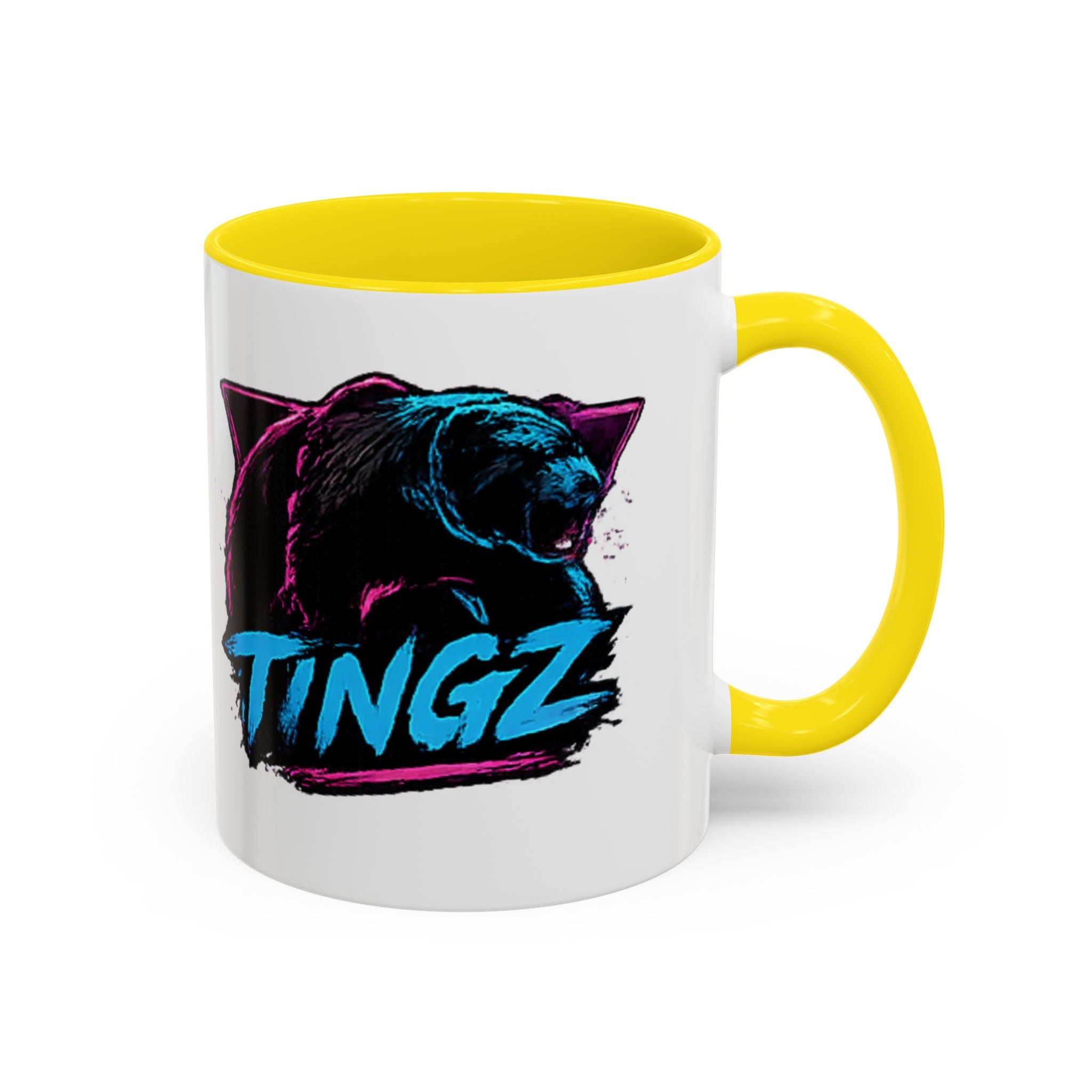 Bear Tingz Accent Coffee Mug — 11/15oz Gamer Logo Ceramic Mug