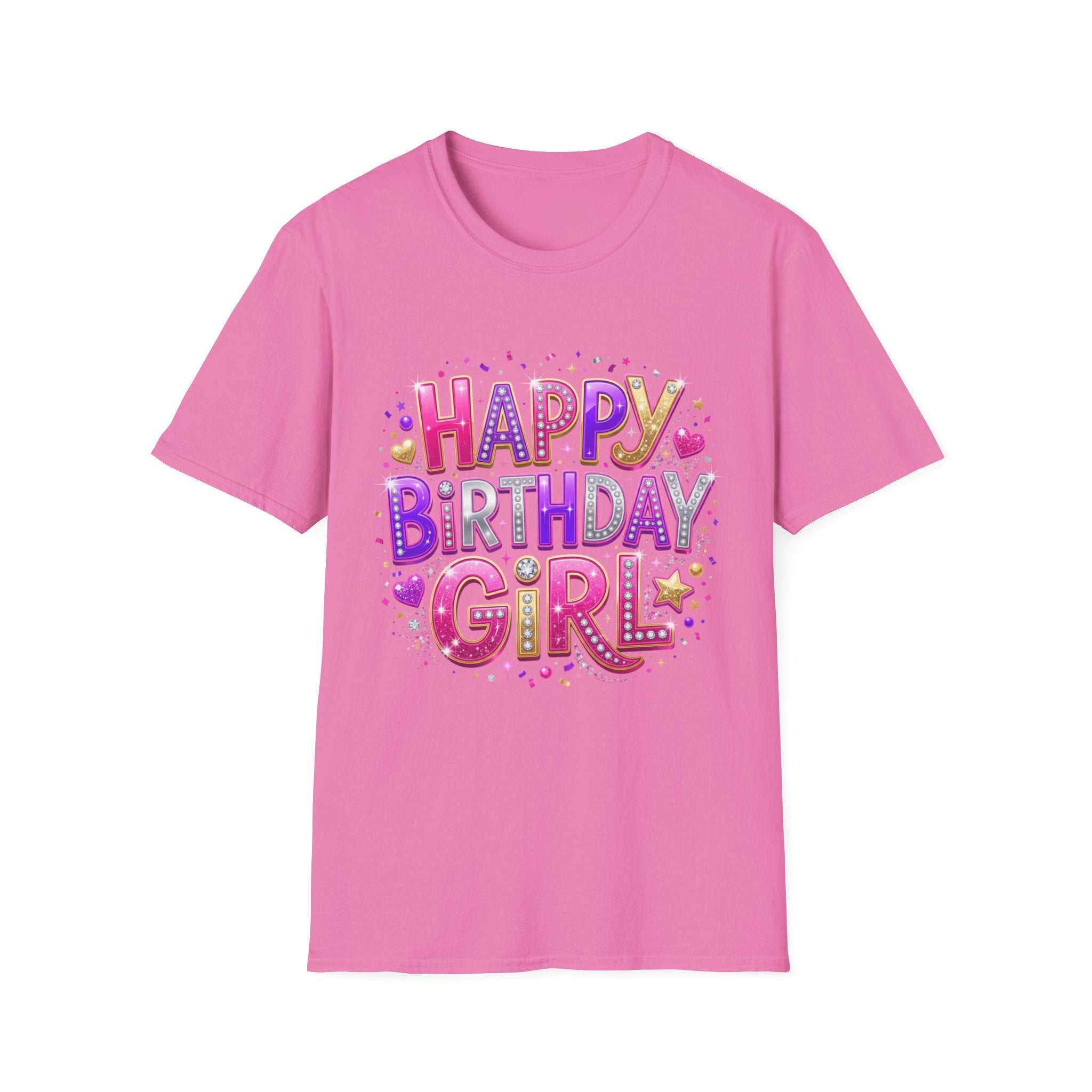 Happy Birthday Girl T-Shirt — Colorful Confetti Party Tee