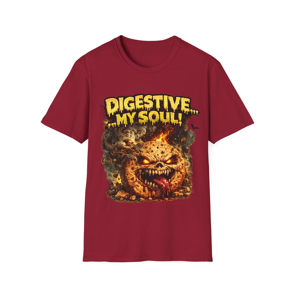 Digestive My Soul Graphic T‑Shirt — Horror Monster Skull Design