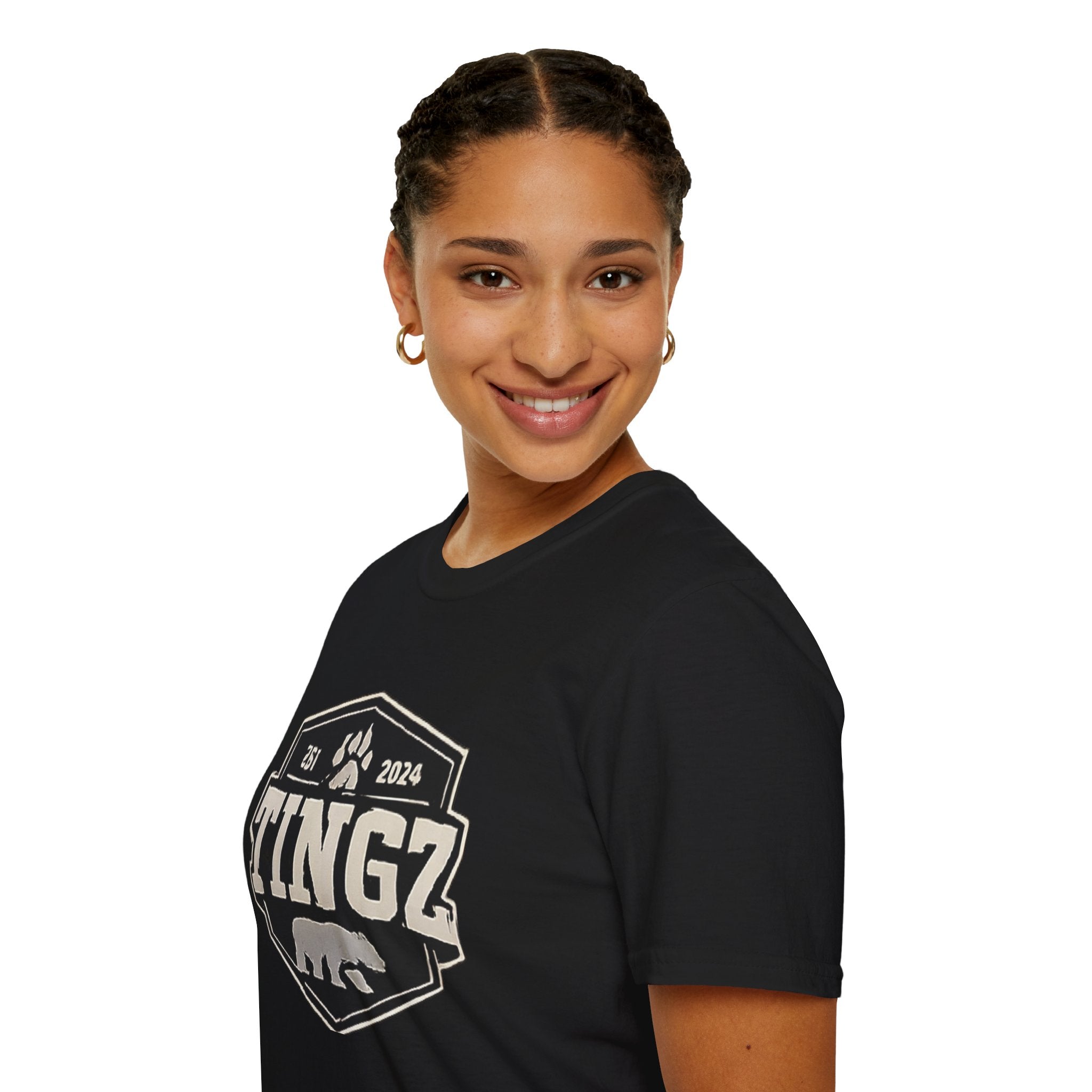 Bear Tingz Logo T‑Shirt — Retro Paw Emblem Tee