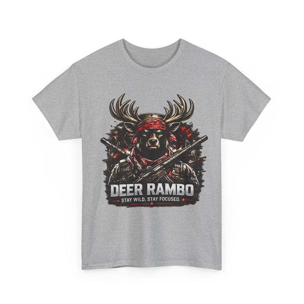 Deer Rambo Graphic Tee — Hunting Deer Rambo T-Shirt
