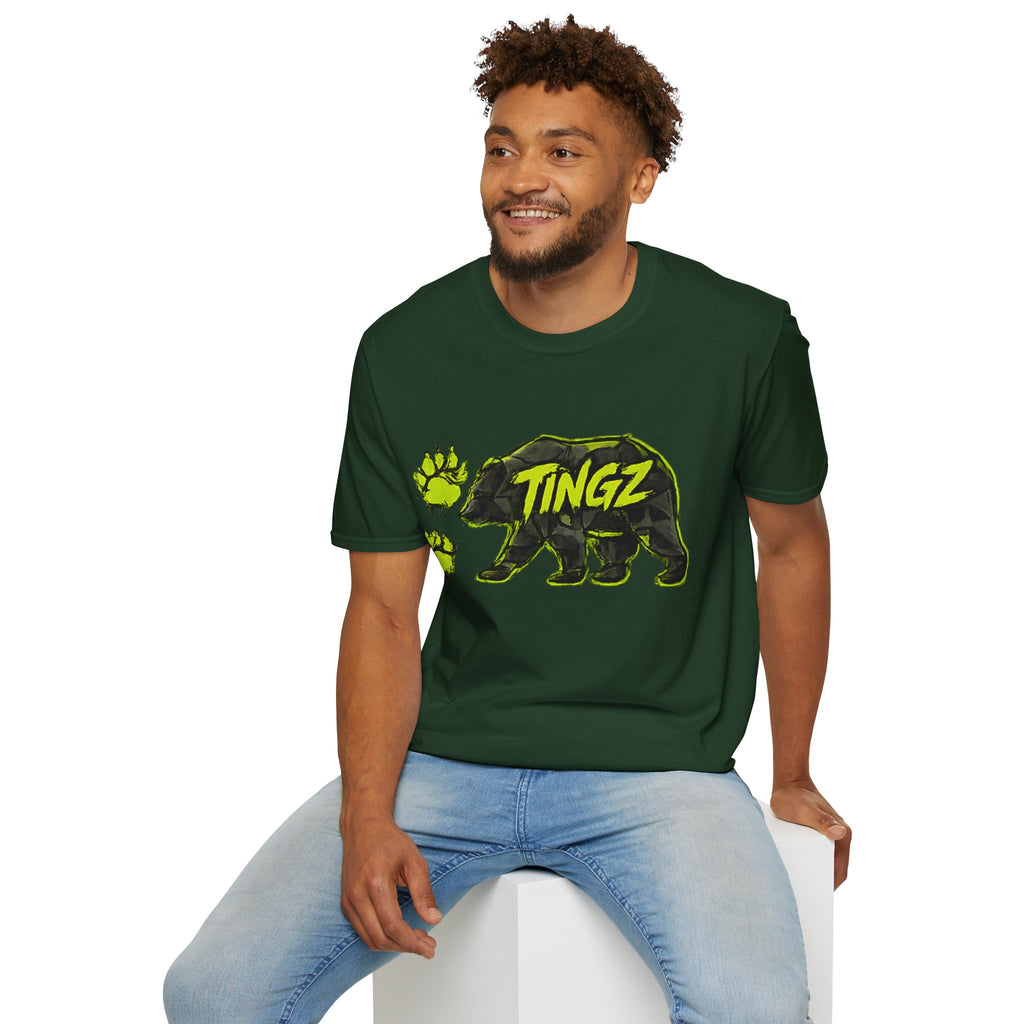 Bear TINGZ Paw Graphic T-Shirt —  Neon Logo