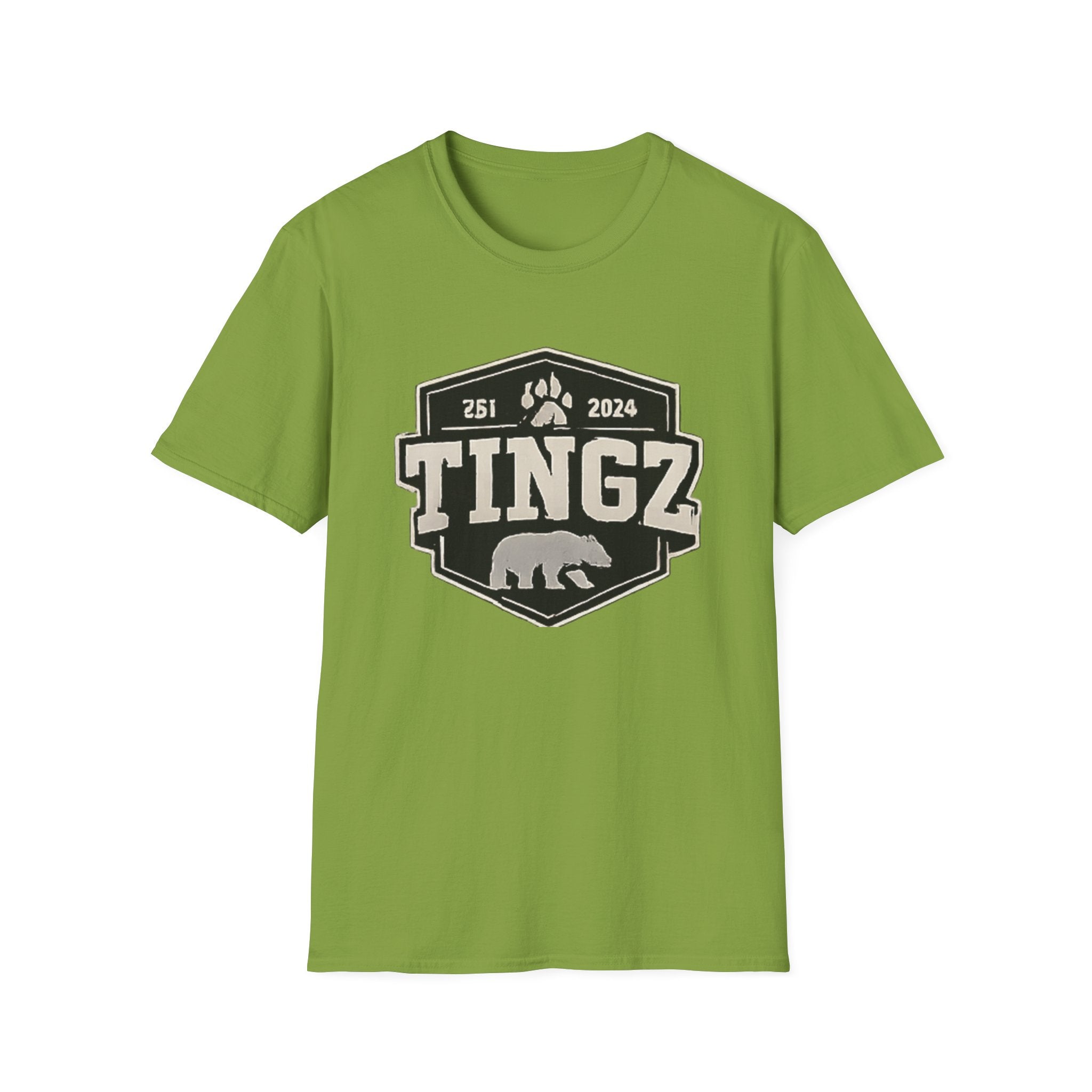 Bear Tingz Logo T‑Shirt — Retro Paw Emblem Tee