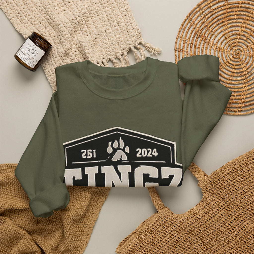 BEAR TINGZ  Badge Unisex Crewneck Sweatshirt | Vintage Wildlife Graphic Sweatshirt | Classic Streetwear Pullover