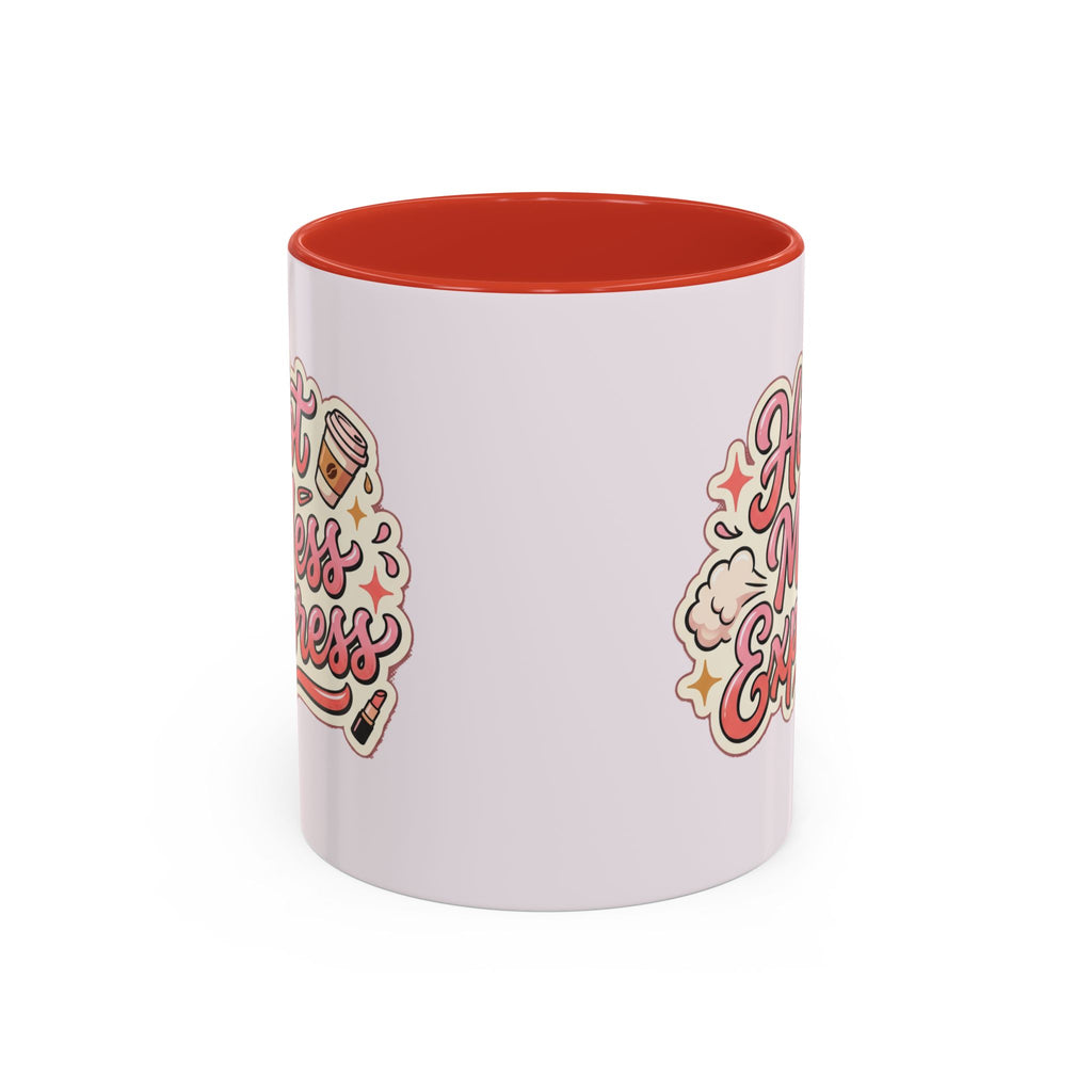 Hot Mess Express Coffee Mug — Funny Pink Accent Mug for Coffee Lovers