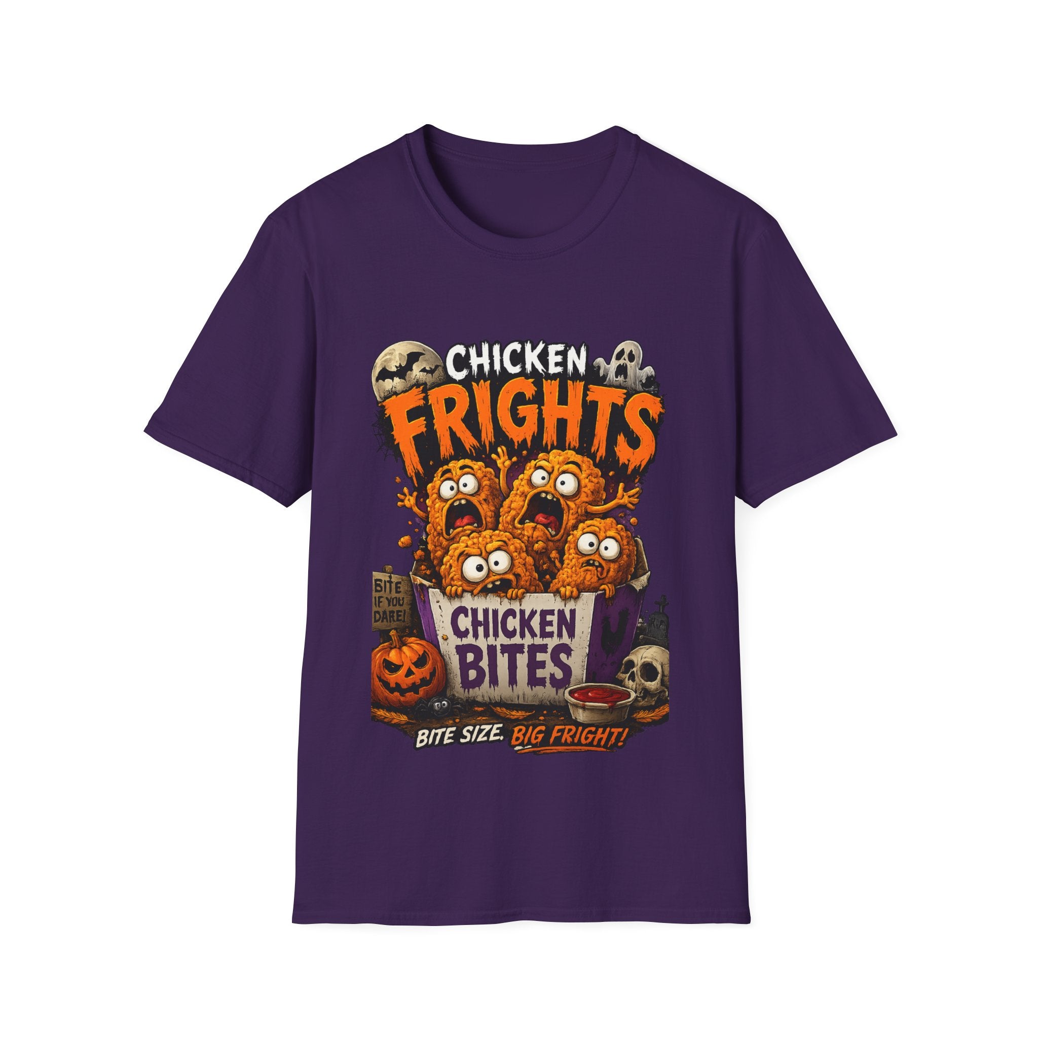 Chicken Frights T-Shirt — Cute Spooky Halloween Chicken Bites Tee