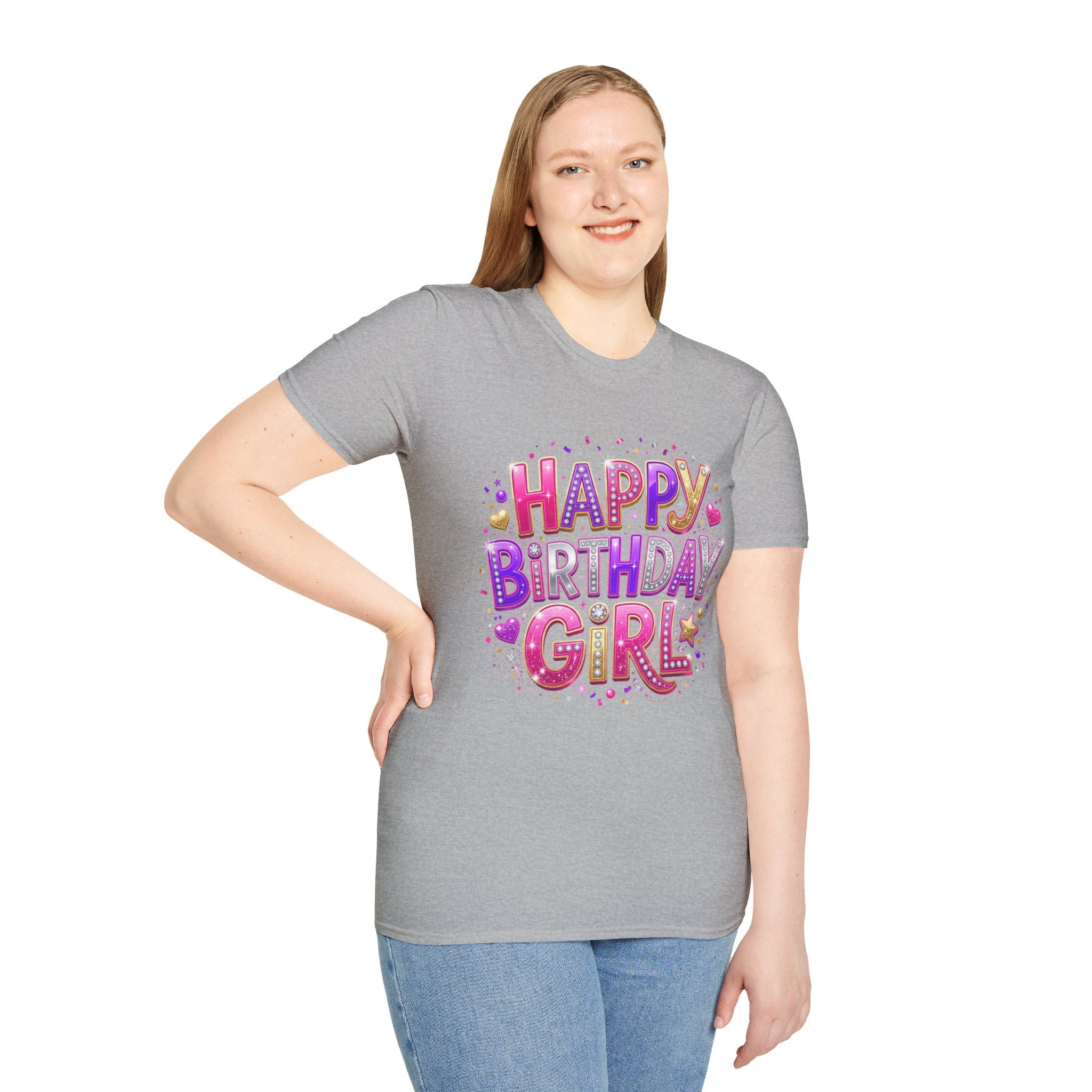 Happy Birthday Girl T-Shirt — Colorful Confetti Party Tee