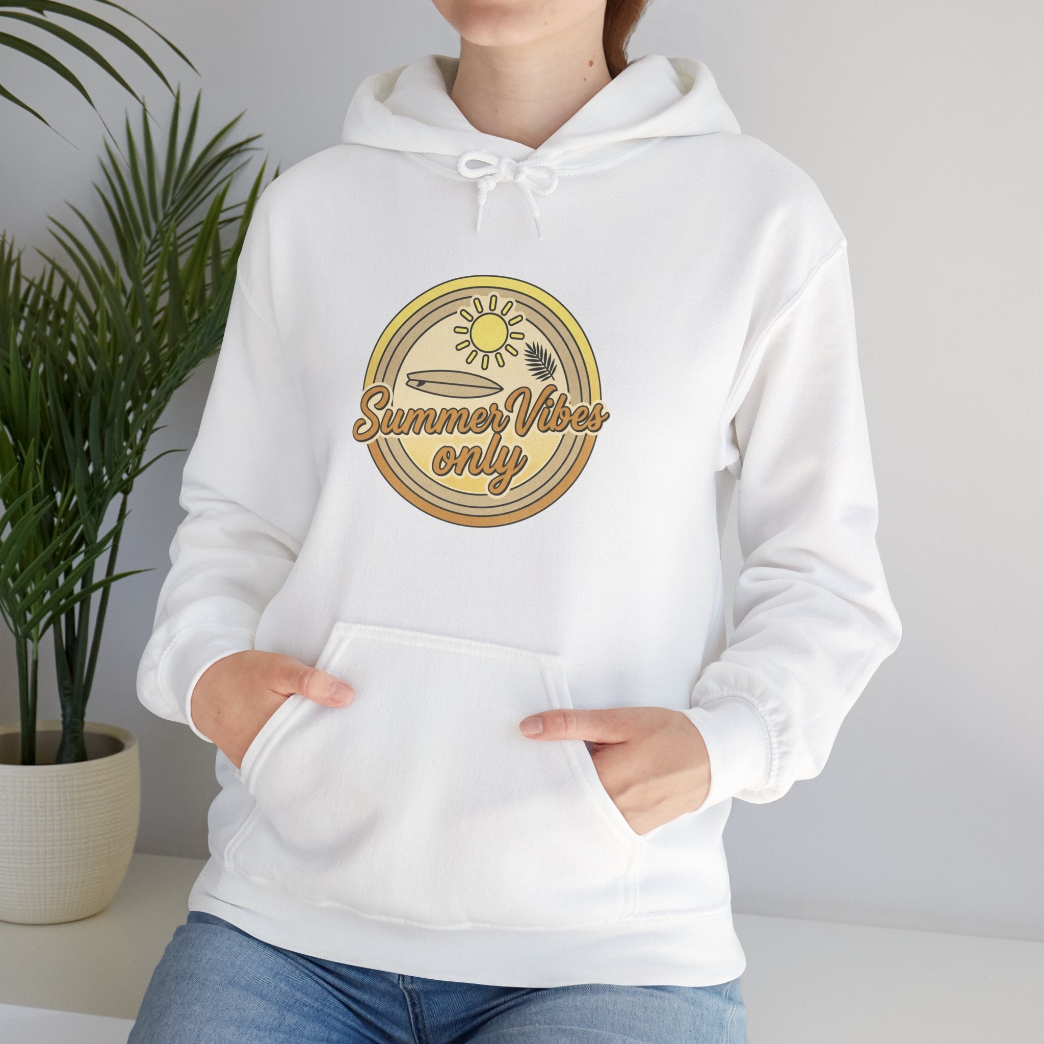 Retro Daisy “Summer Vibes Only” Hoodie — Vintage Floral Cozy Pullover