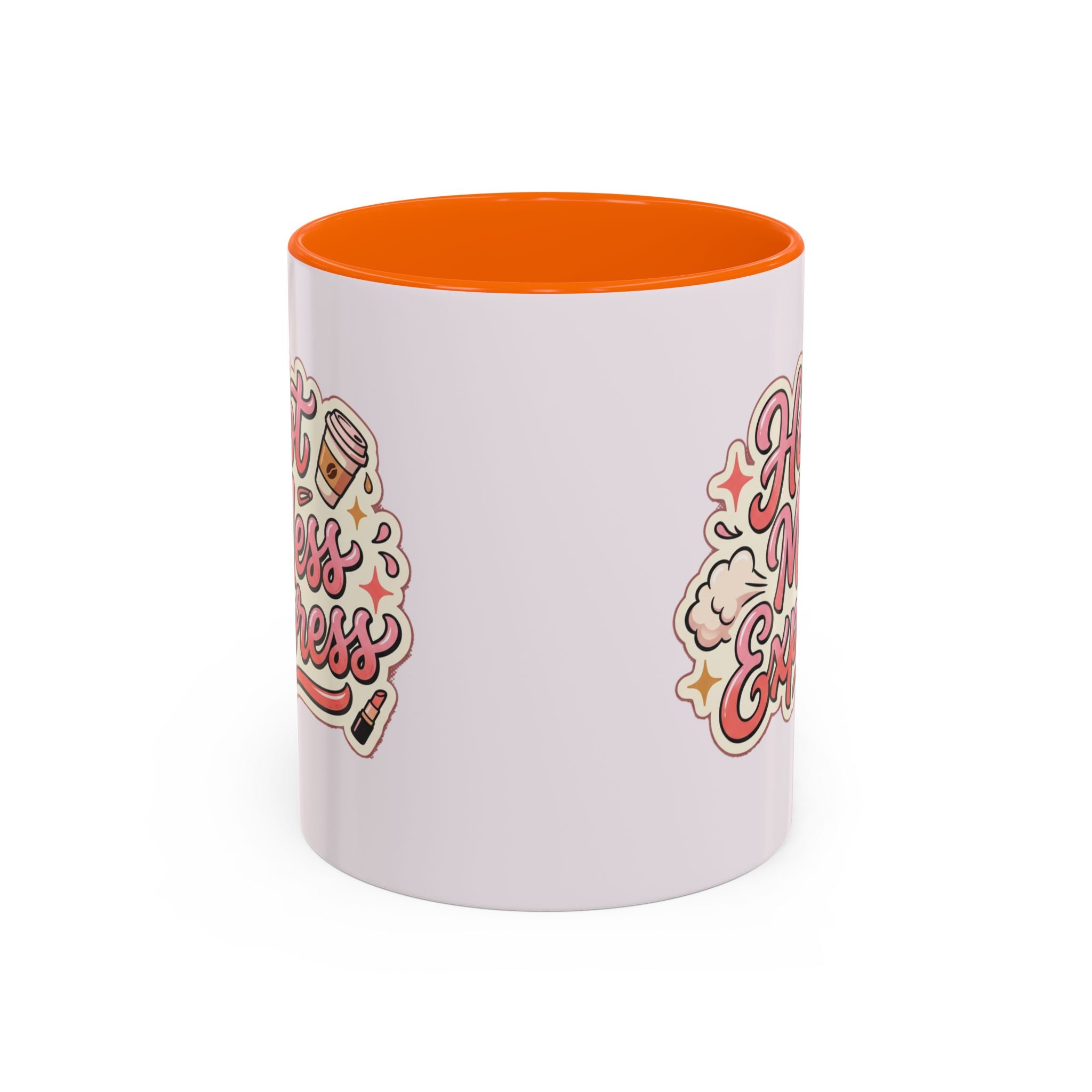 Hot Mess Express Coffee Mug — Funny Pink Accent Mug for Coffee Lovers