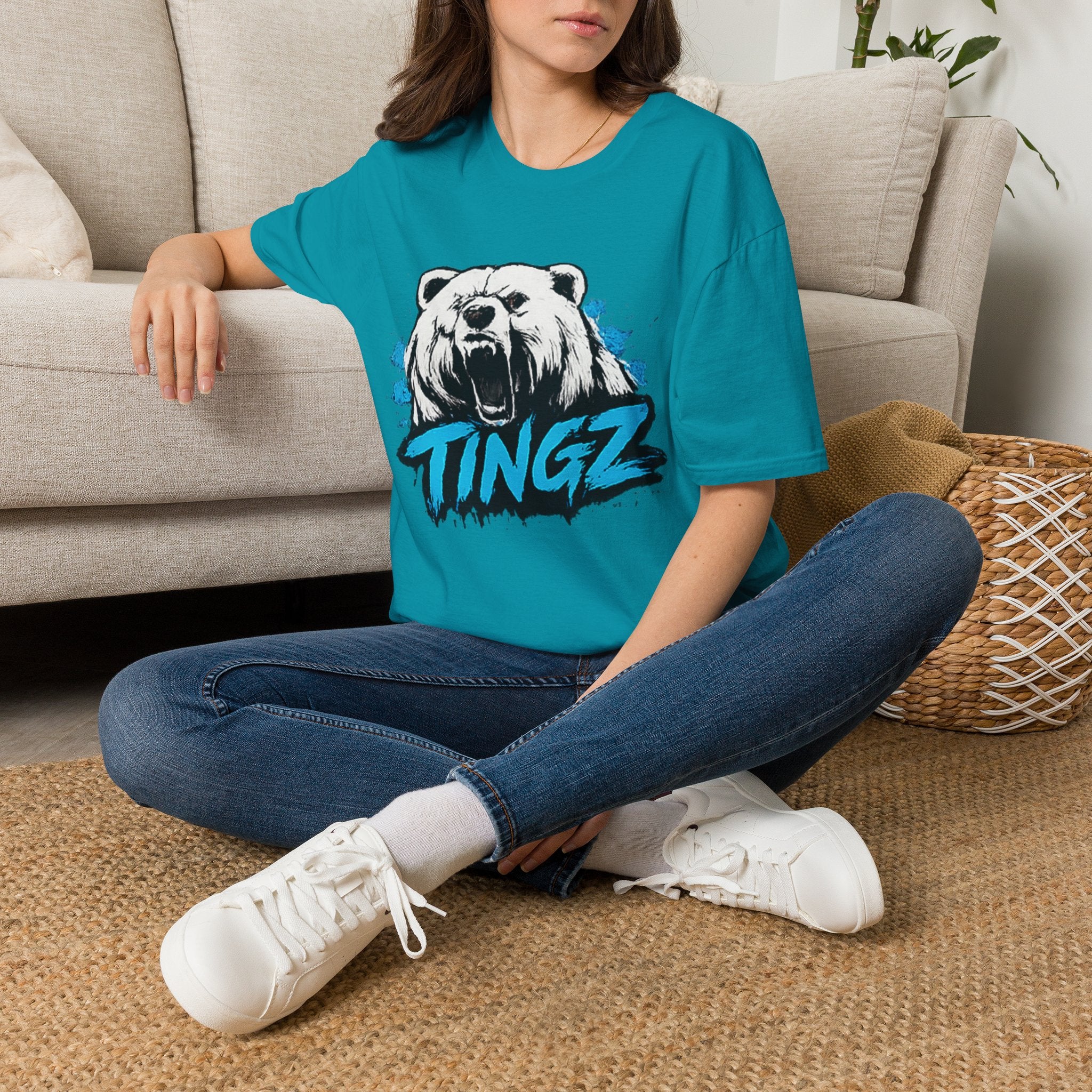 Roaring Bear TINGZ T-Shirt — Graphic Tee for Streetwear & Casual