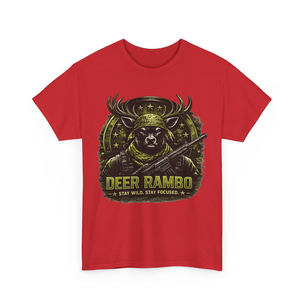 Deer Rambo Camo T-Shirt Hunter Gift | Woodland Deer Shirt | Military Style Tee | Unisex Shirt