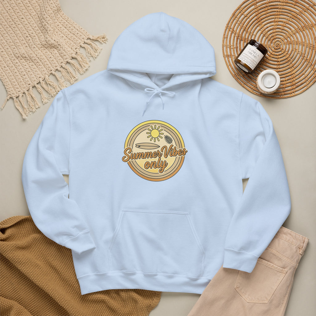 Retro Daisy “Summer Vibes Only” Hoodie — Vintage Floral Cozy Pullover