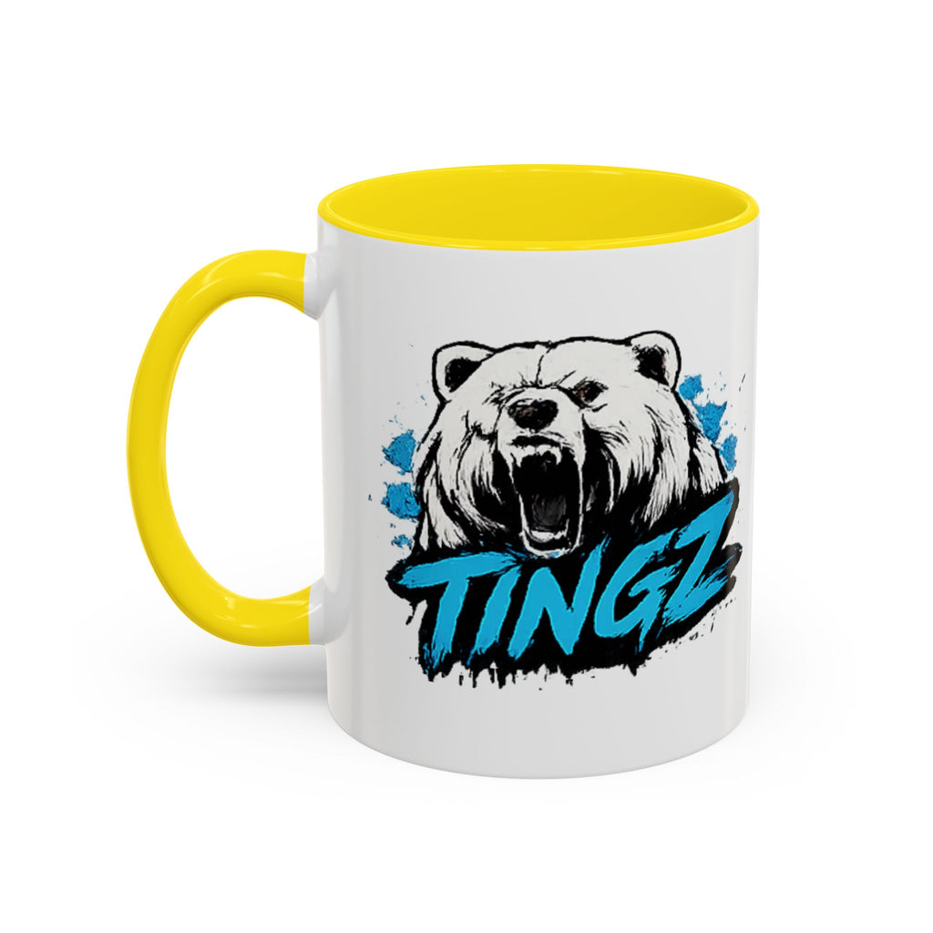 Bear Tingz Accent Coffee Mug — 11/15oz Gamer Logo Ceramic Mug