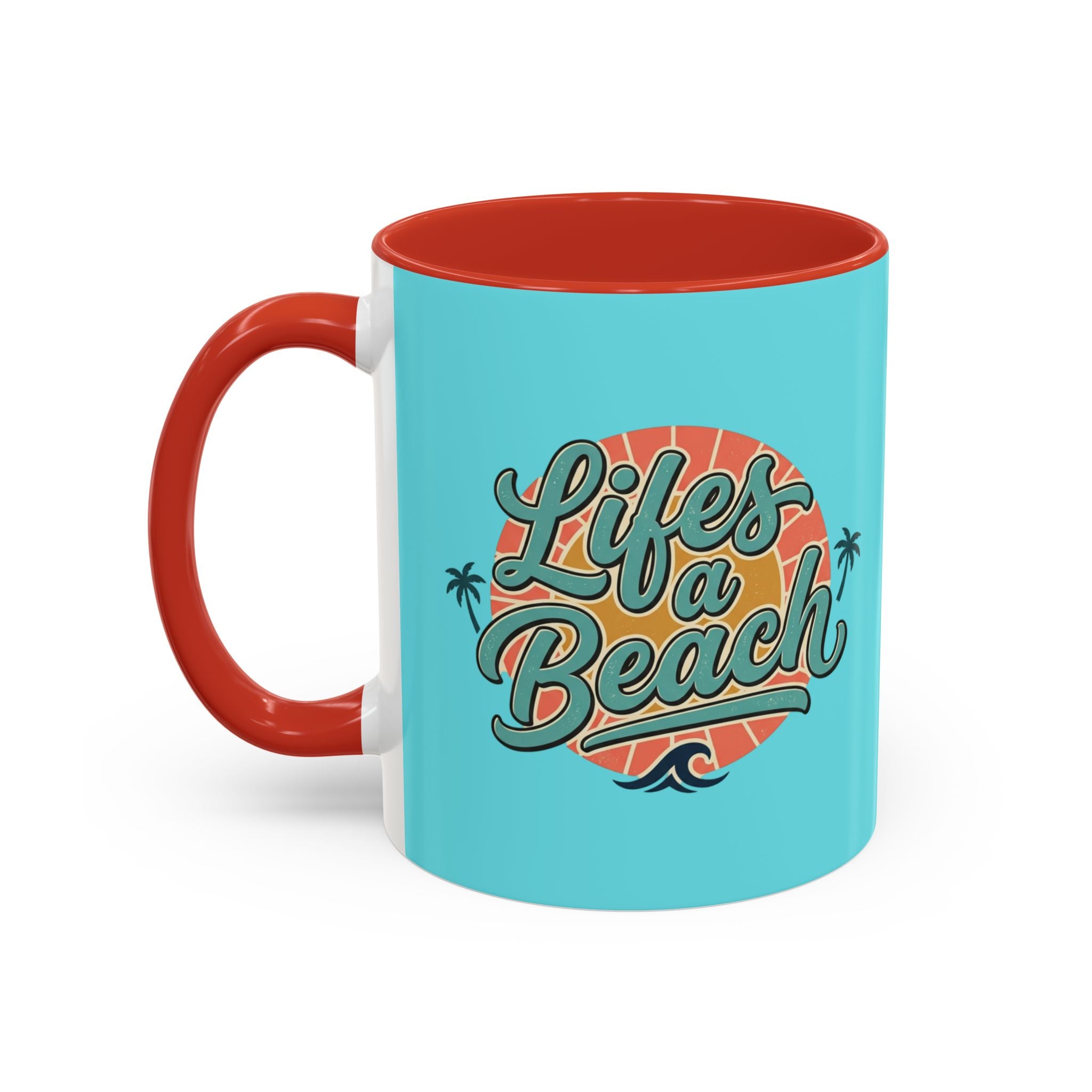 Life's a Beach Coffee Mug — Retro Beach Vibes 11/15oz Accent Mug