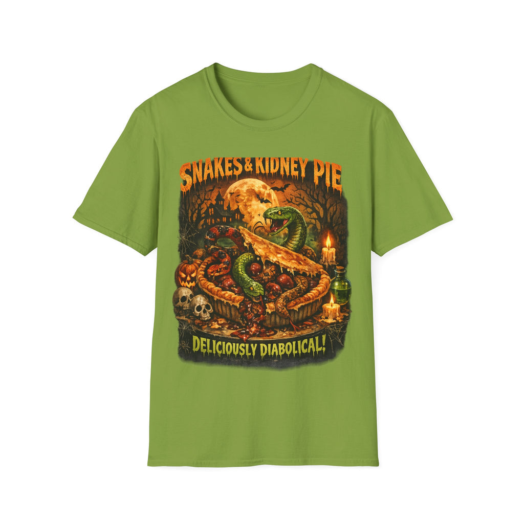 Snakes & Kidney Pie Tee — Spooky Retro Halloween Graphic T-Shirt