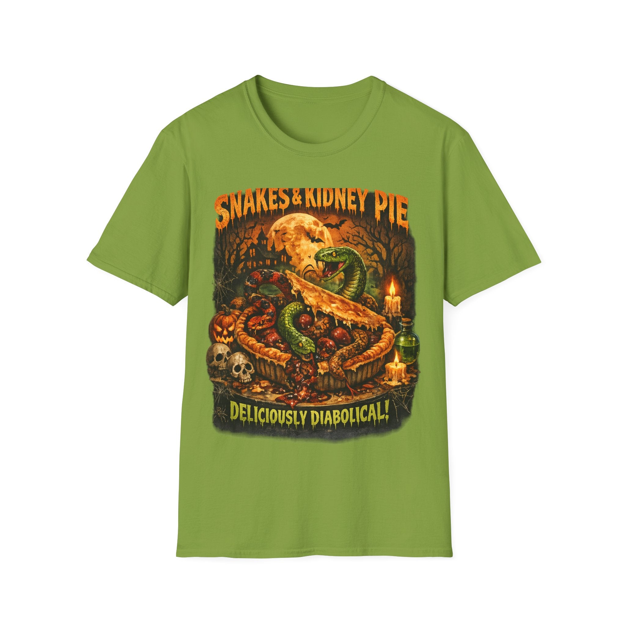 Snakes & Kidney Pie Tee — Spooky Retro Halloween Graphic T-Shirt