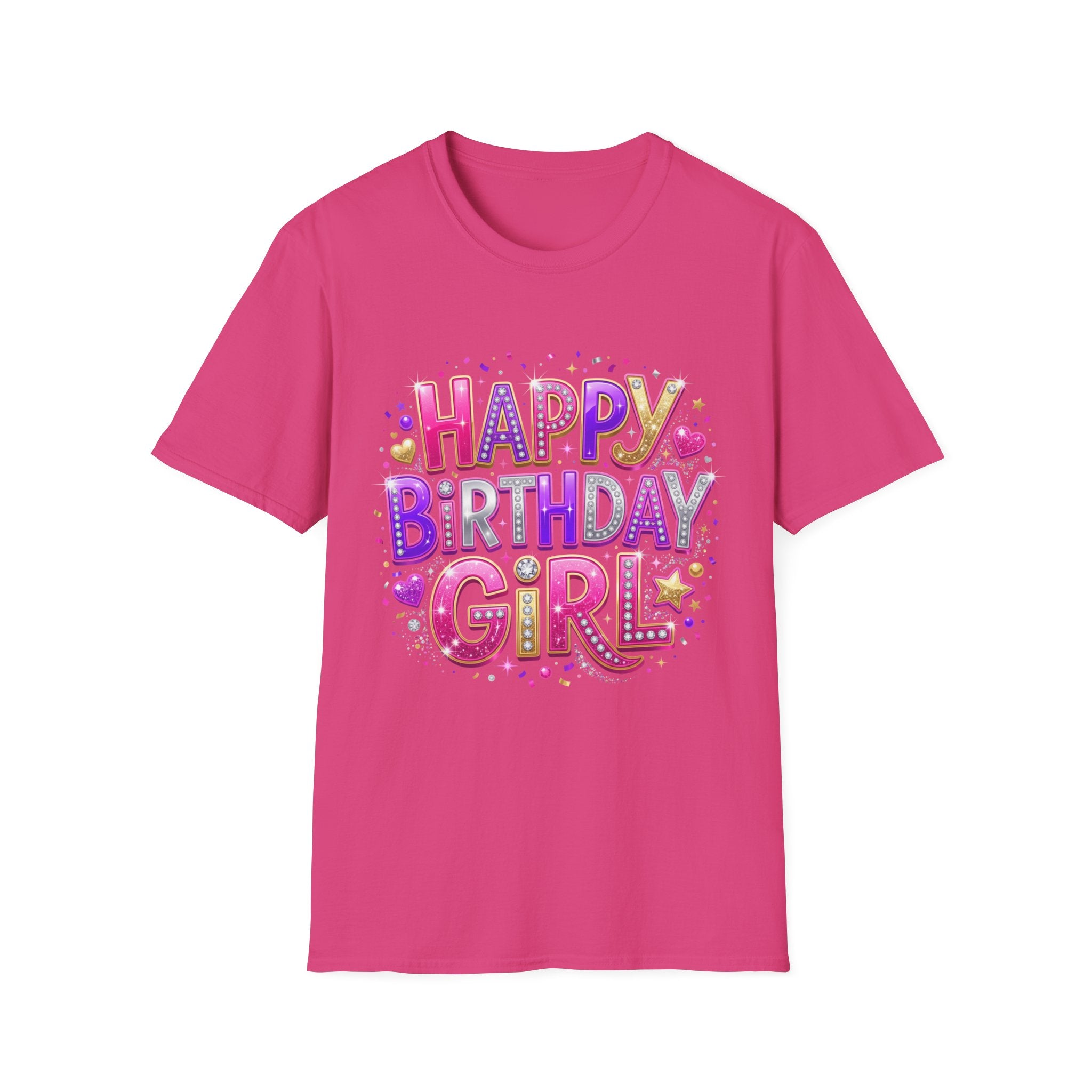 Happy Birthday Girl T-Shirt — Colorful Confetti Party Tee