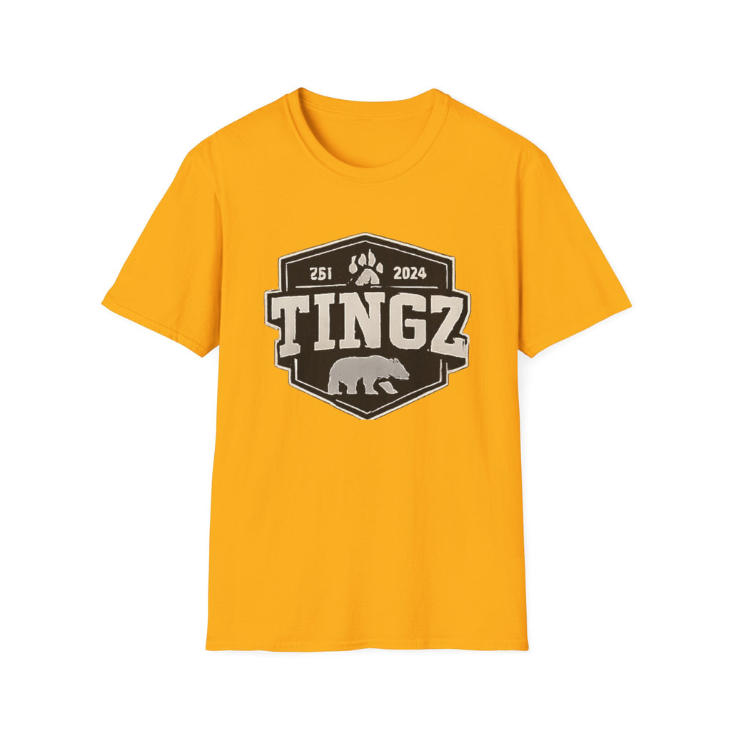 Bear Tingz Logo T‑Shirt — Retro Paw Emblem Tee