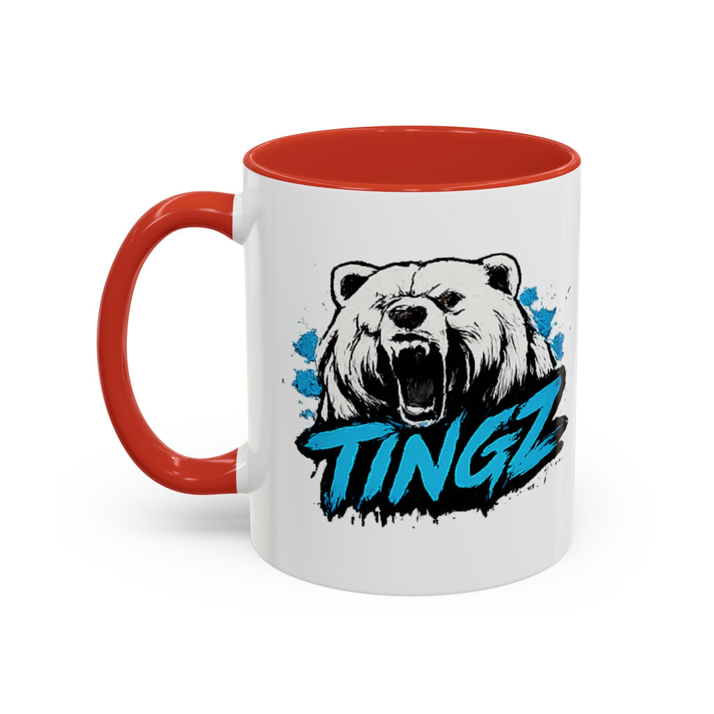 Bear Tingz Accent Coffee Mug — 11/15oz Gamer Logo Ceramic Mug