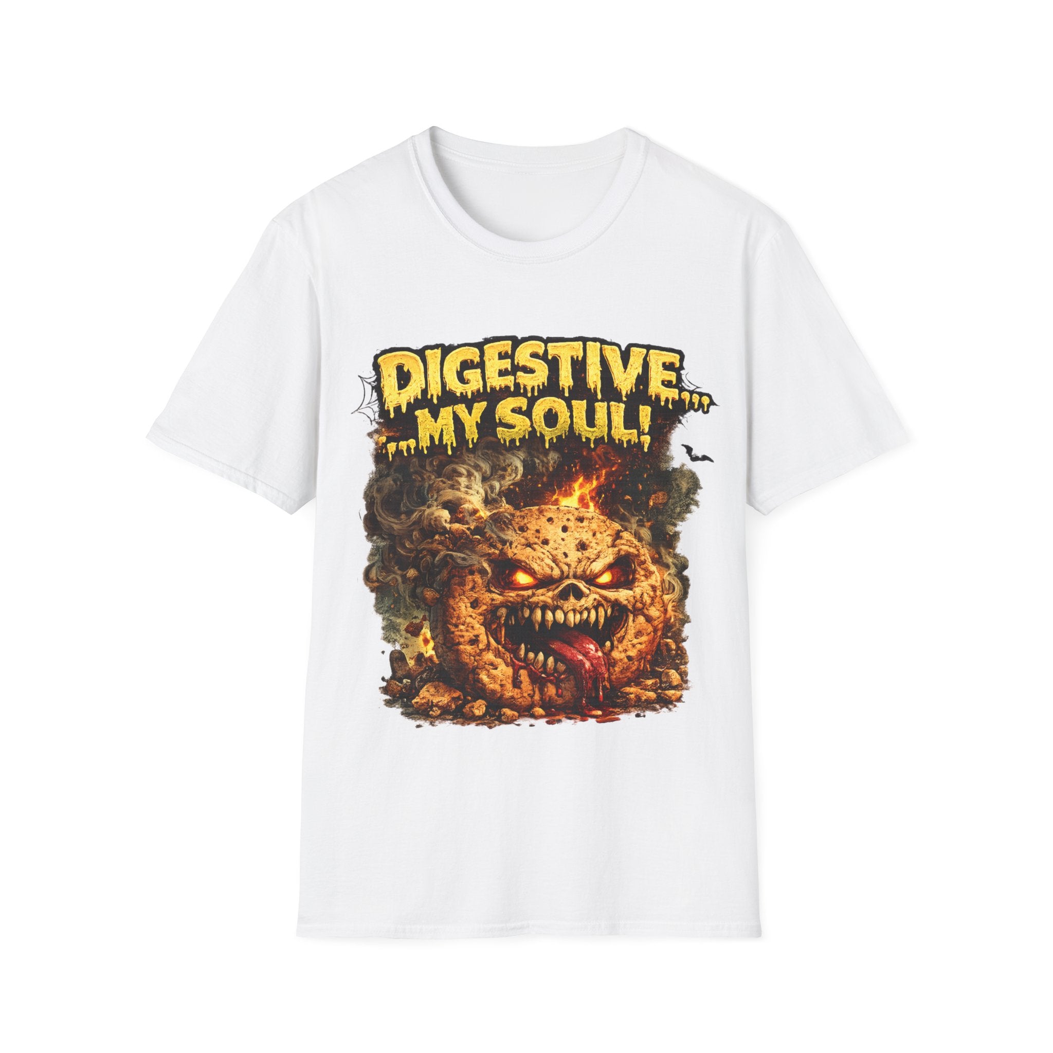 Digestive My Soul Graphic T‑Shirt — Horror Monster Skull Design