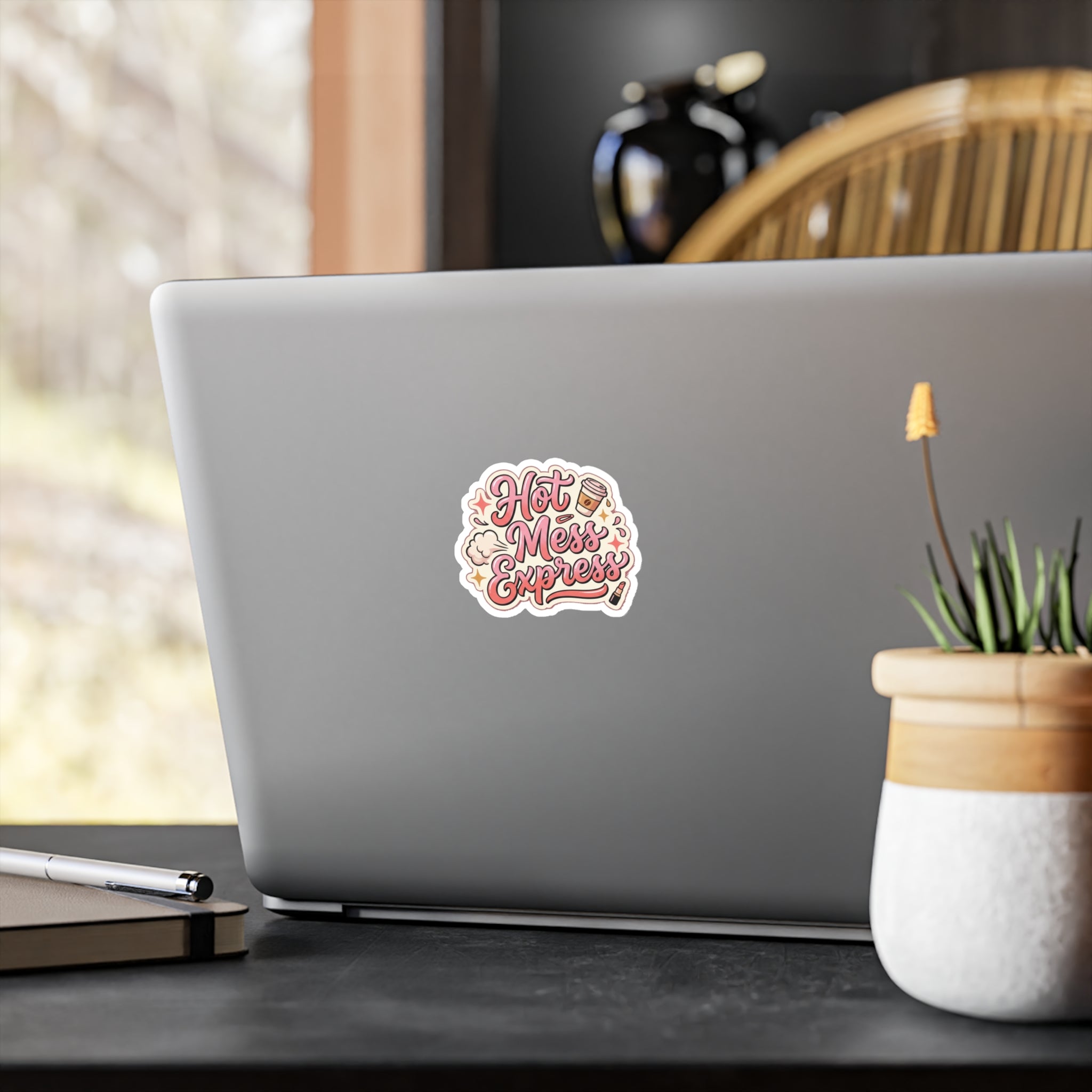 Hot Mess Express Sticker — Cute Vinyl Kiss-Cut Laptop Sticker