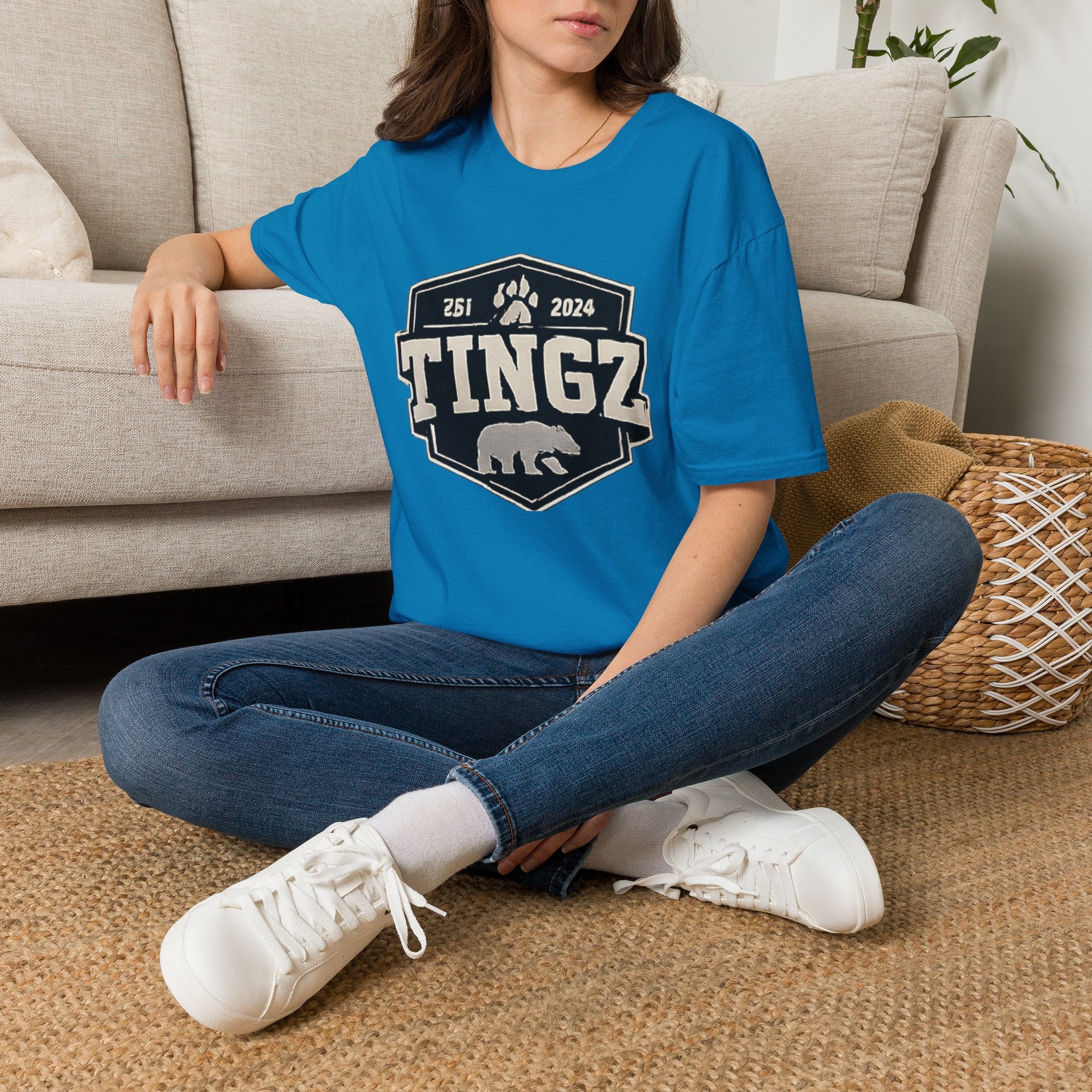 Bear Tingz Logo T‑Shirt — Retro Paw Emblem Tee