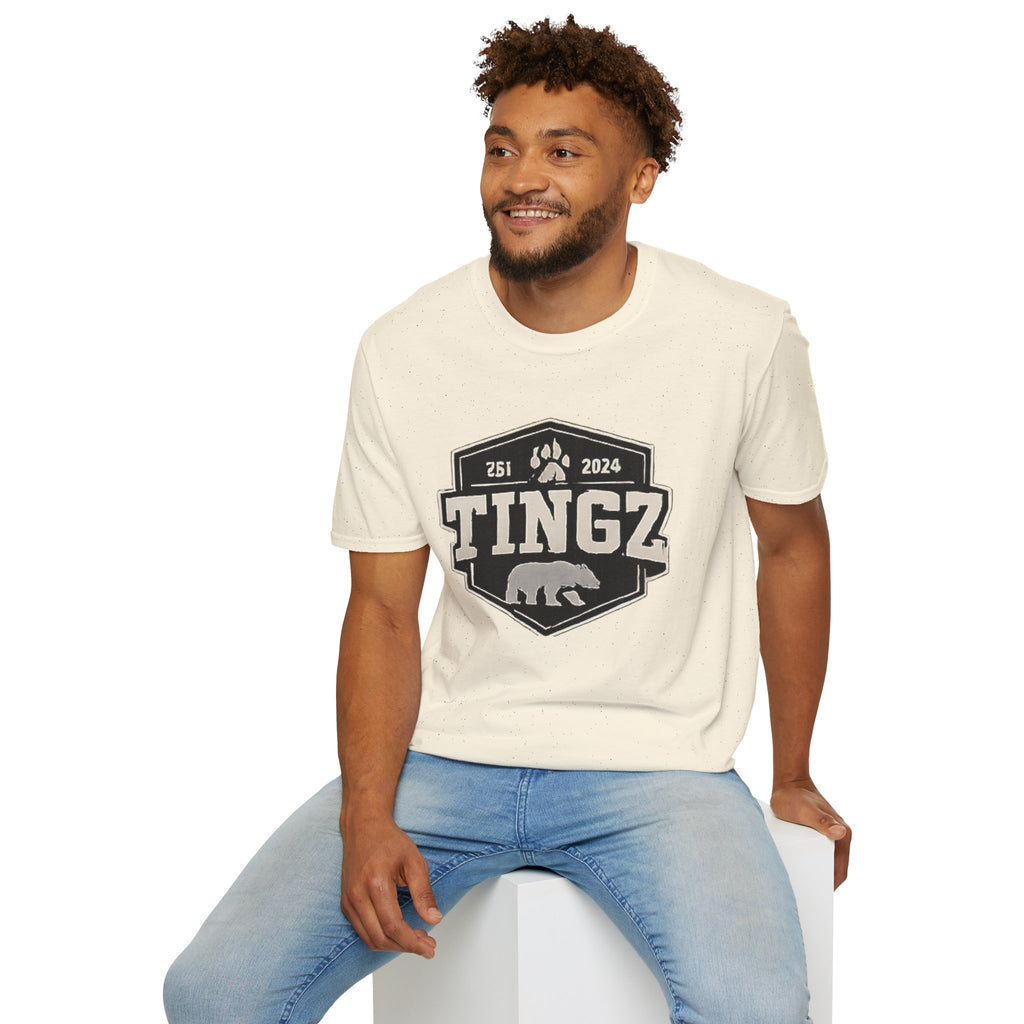 Bear Tingz Logo T‑Shirt — Retro Paw Emblem Tee