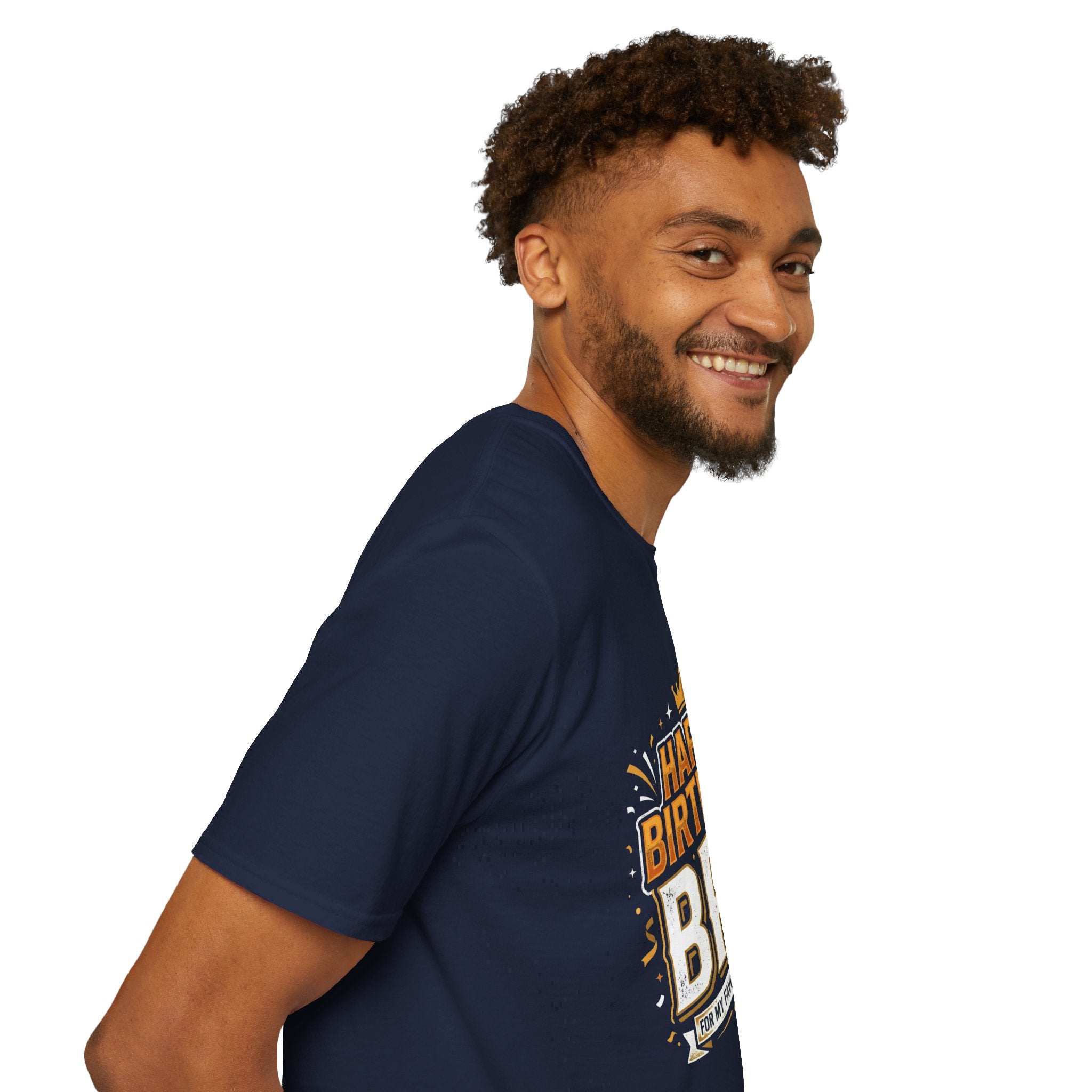 Happy Birthday Bro T-Shirt — Bold Crowned Birthday Tee for Brother